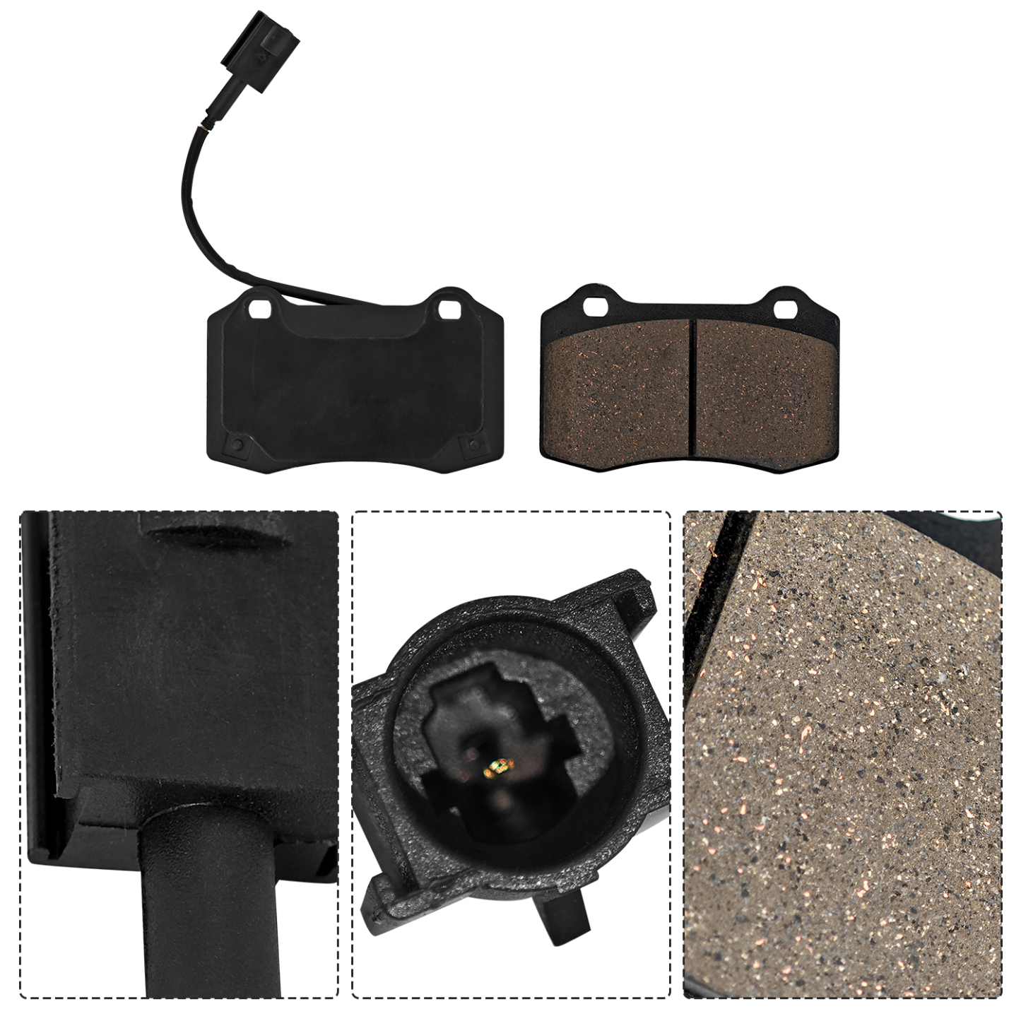 4 PCS Rear Brake Pads Set for Maserati Quattroporte S/Sport GT 2007-2022, for Maserati Ghibli S Q4 2014-2022, for Maserati GranTurismo S 2008-2018 (for 4 Piston Rear Calipers)