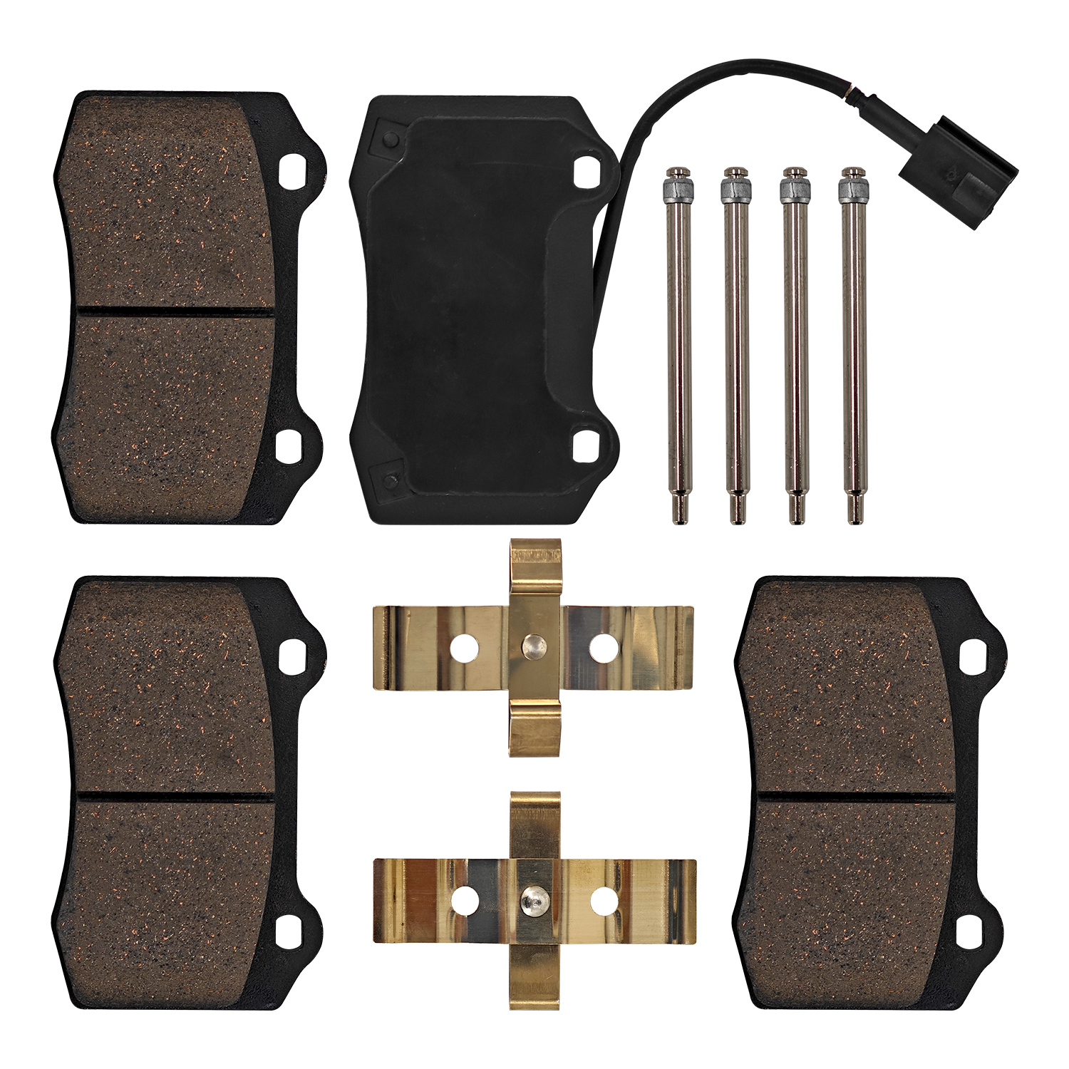 4 PCS Rear Brake Pads Set for Maserati Quattroporte S/Sport GT 2007-2022, for Maserati Ghibli S Q4 2014-2022, for Maserati GranTurismo S 2008-2018 (for 4 Piston Rear Calipers)