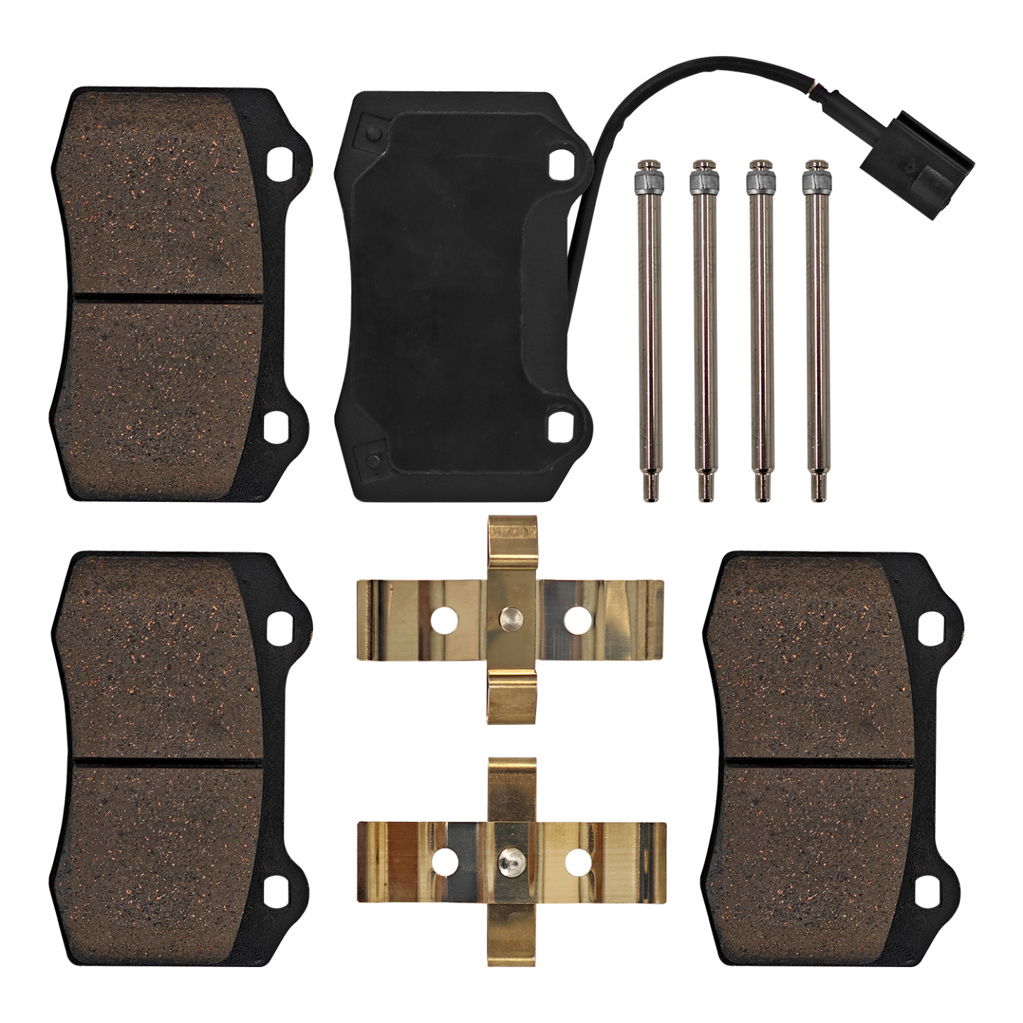 4 PCS Rear Brake Pads Set for Maserati Quattroporte S/Sport GT 2007-2022, for Maserati Ghibli S Q4 2014-2022, for Maserati GranTurismo S 2008-2018 (for 4 Piston Rear Calipers)