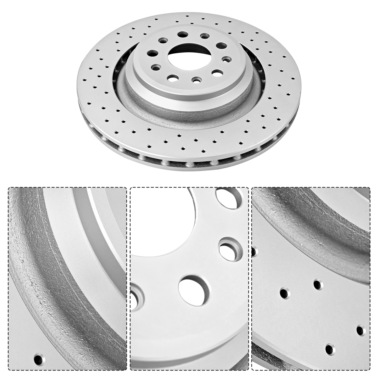 Brake Pads Rotors Kit Front & Rear Replacement for Mase-rati Ghibli Quattroporte 2014 - 2016