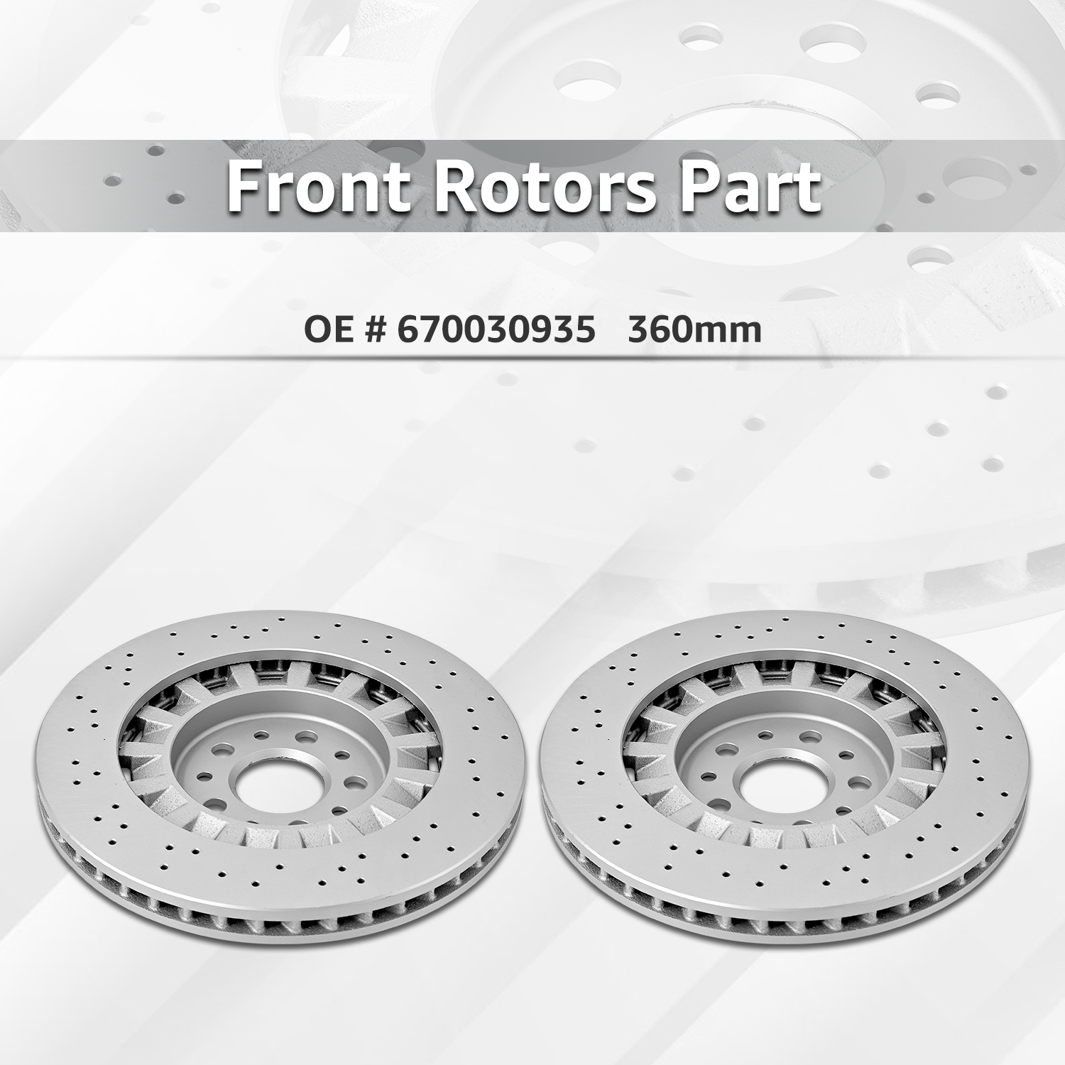 Brake Pads Rotors Kit Front & Rear Replacement for Mase-rati Ghibli Quattroporte 2014 - 2016