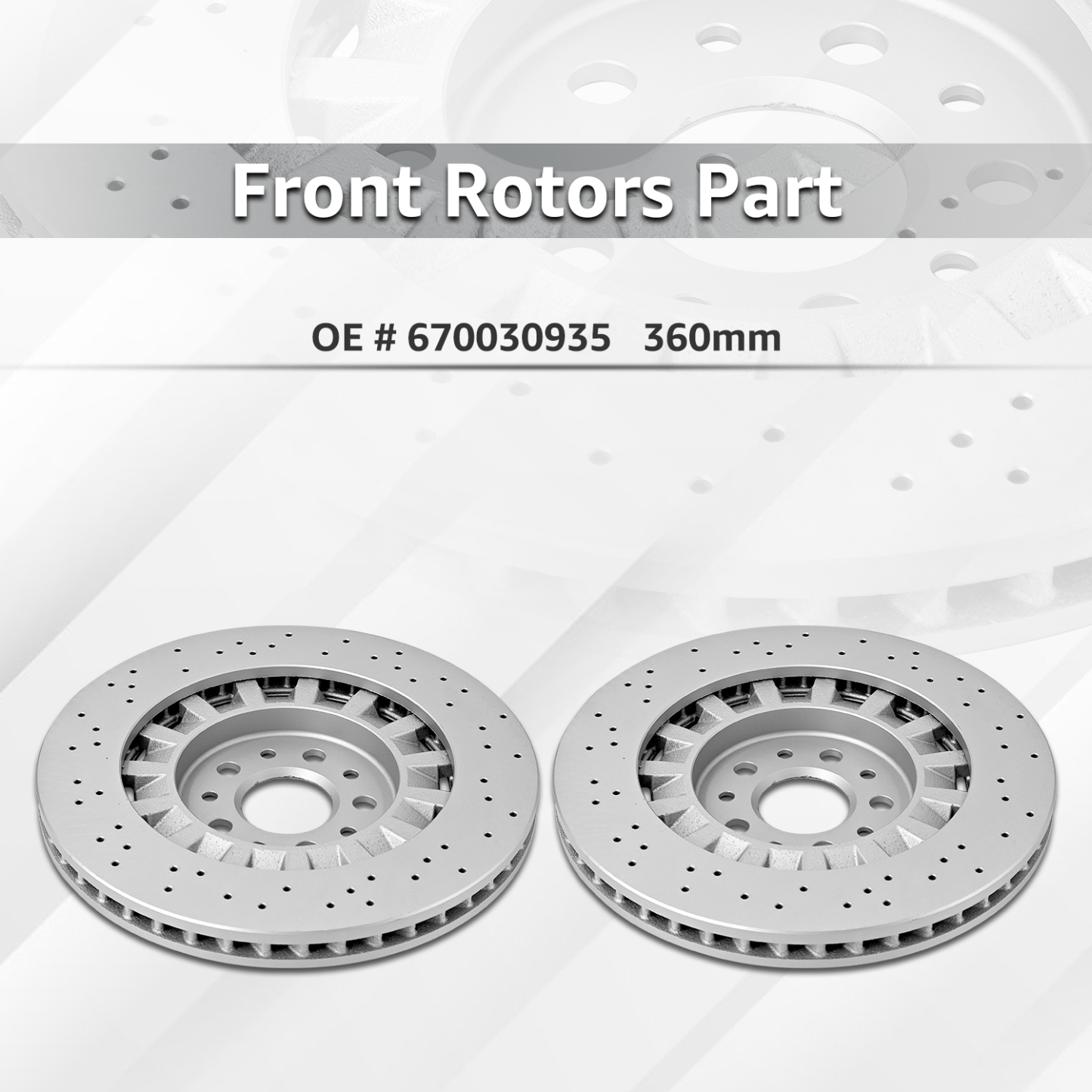 Brake Pads Rotors Kit Front & Rear Replacement for Mase-rati Ghibli Quattroporte 2014 - 2016