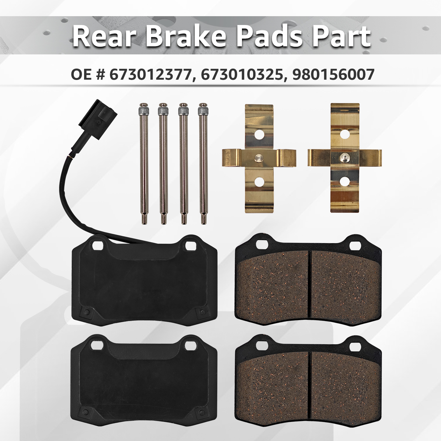 Brake Pads Rotors Kit Front & Rear Replacement for Mase-rati Ghibli Quattroporte 2014 - 2016