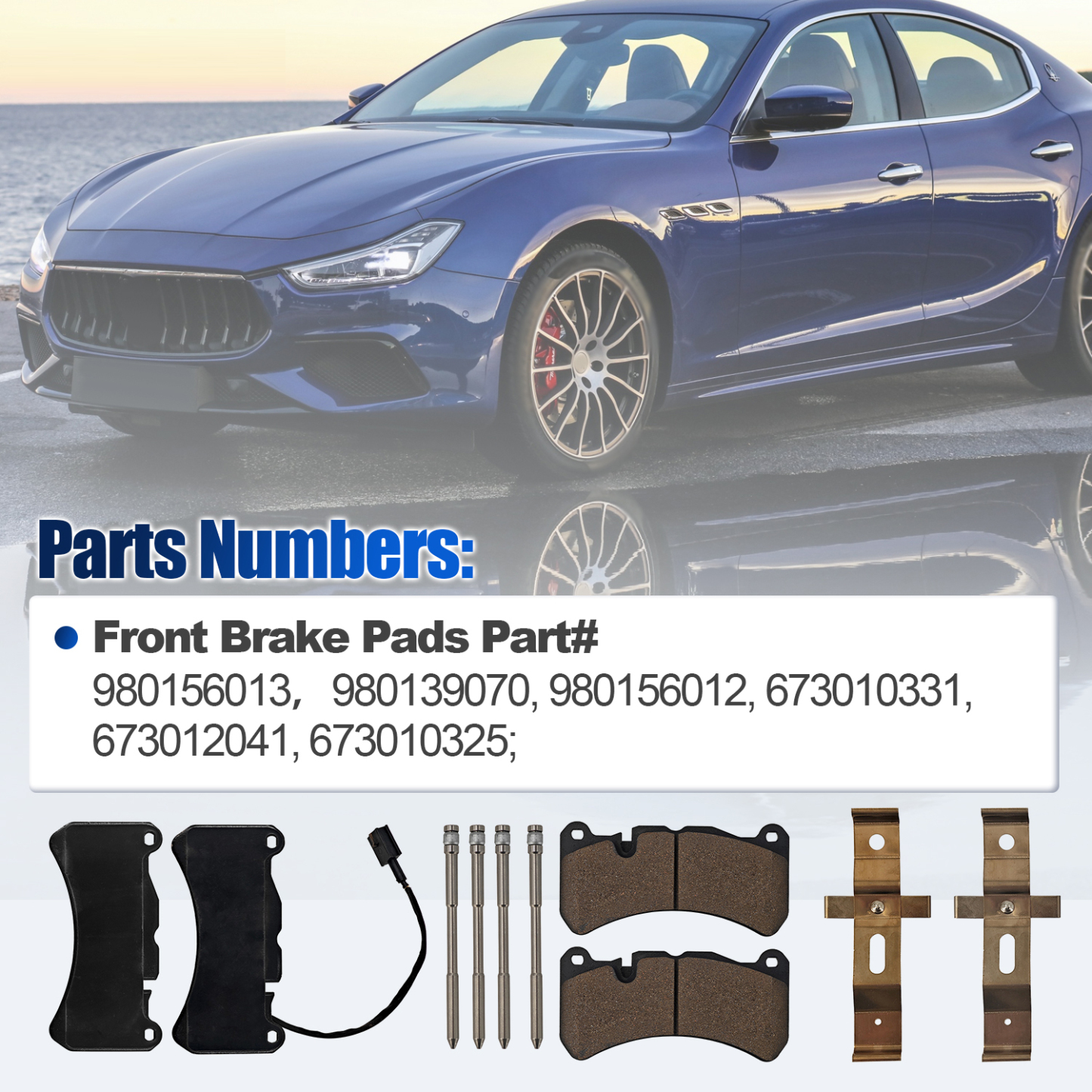 Front & Rear Brake Pads Set for Maserati Quattroporte S/Sport GT 2007-2022