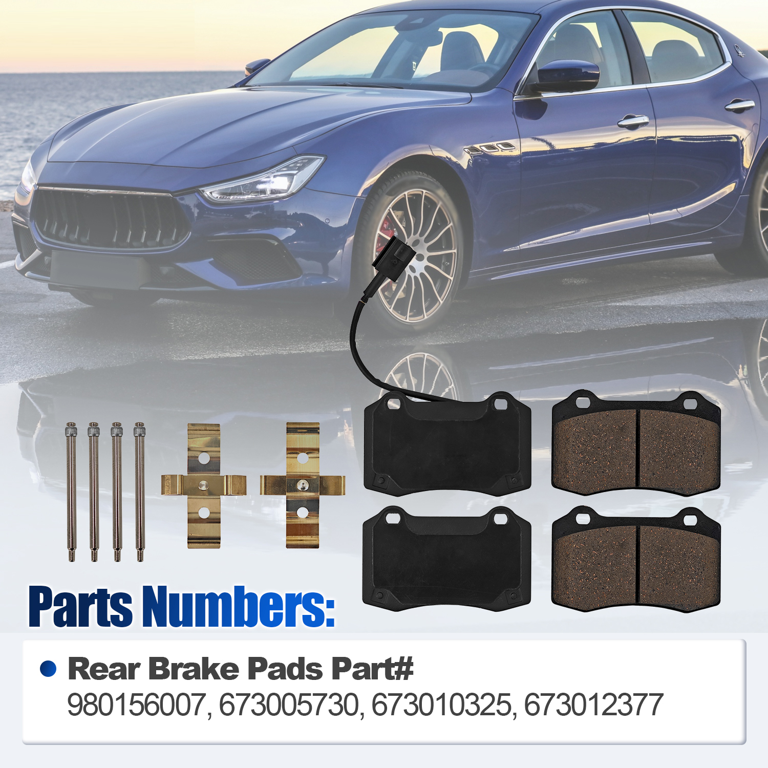 Front & Rear Brake Pads Set for Maserati Quattroporte S/Sport GT 2007-2022