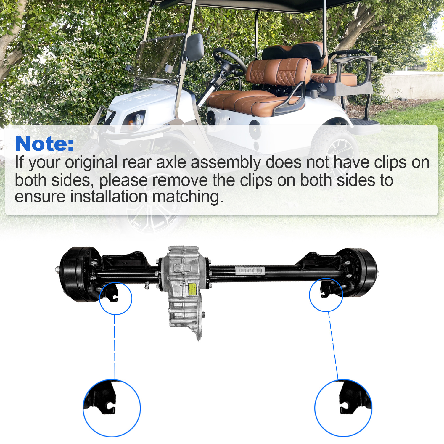 Rear Axle Assembly E-Z-GO 12.43:1 Rear Axle Assembly