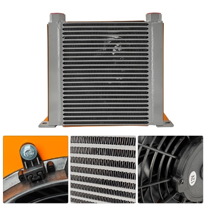 New DC12V AH1012T-CA Industrial Hydraulic Oil Cooler Flow Fan Radiator 100L/min