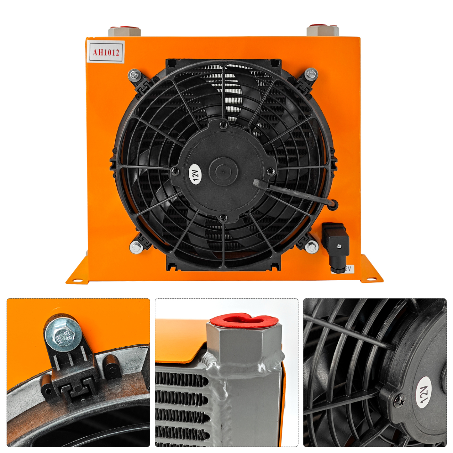 New DC12V AH1012T-CA Industrial Hydraulic Oil Cooler Flow Fan Radiator 100L/min