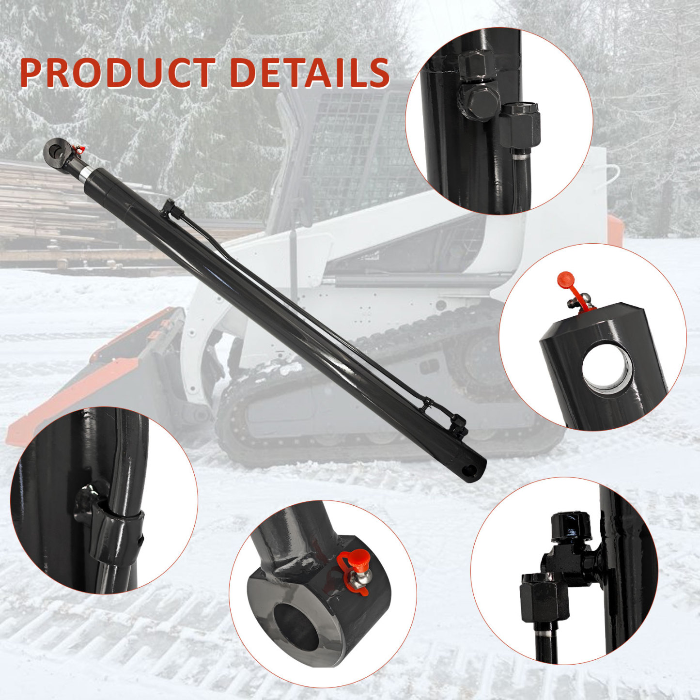 6597008 Heavy Duty Lift Cylinder Compatible with Bobcat Skid Steer Loader T250 863 864 S220 T200