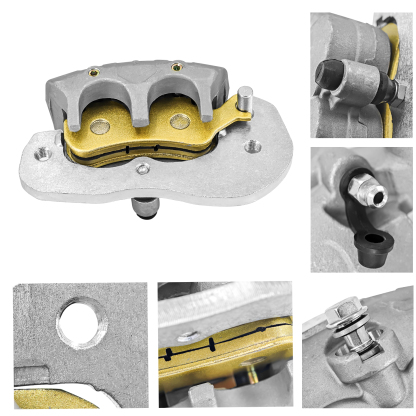 Rear Brake Calipers & Sintered Pads fit for Can Am 2017-2023 Defender Max/Pro/6x6 Maverick Trail/Sport Commander 1000R/700 Traxter 6x6/Max/Pro