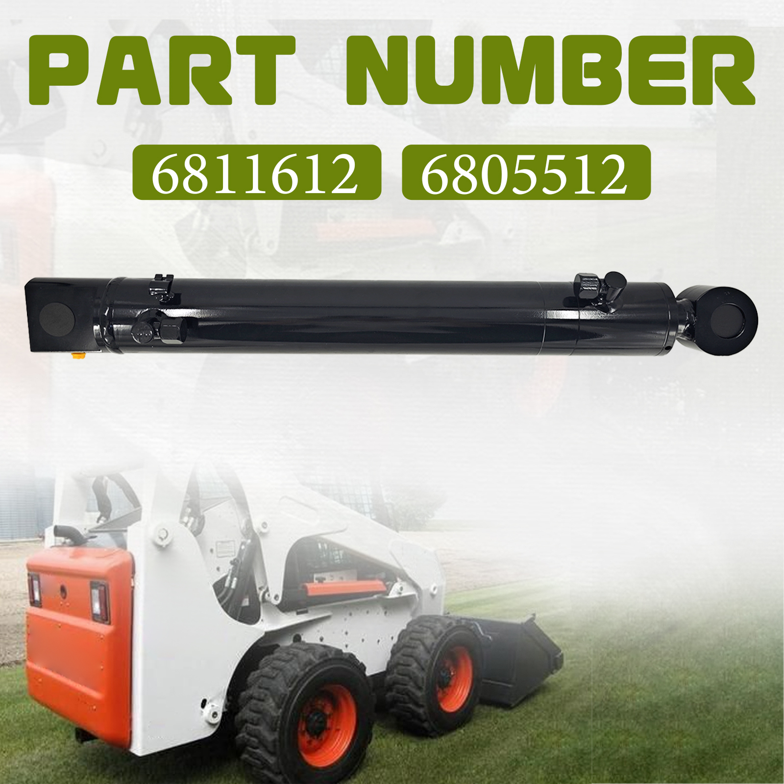 6805512 Hydraulic Tilt Cylinder RH Right Fits for Bobcat Skid Steer Loader 873 883