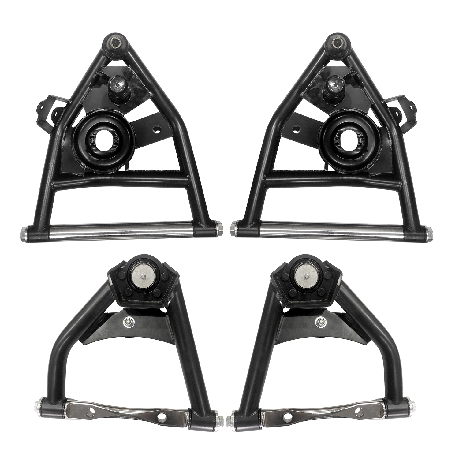 4PCS Front Tubular Upper & Lower Control Arms fit for Chevy / GMC C10 (Suburban) 1973-1987