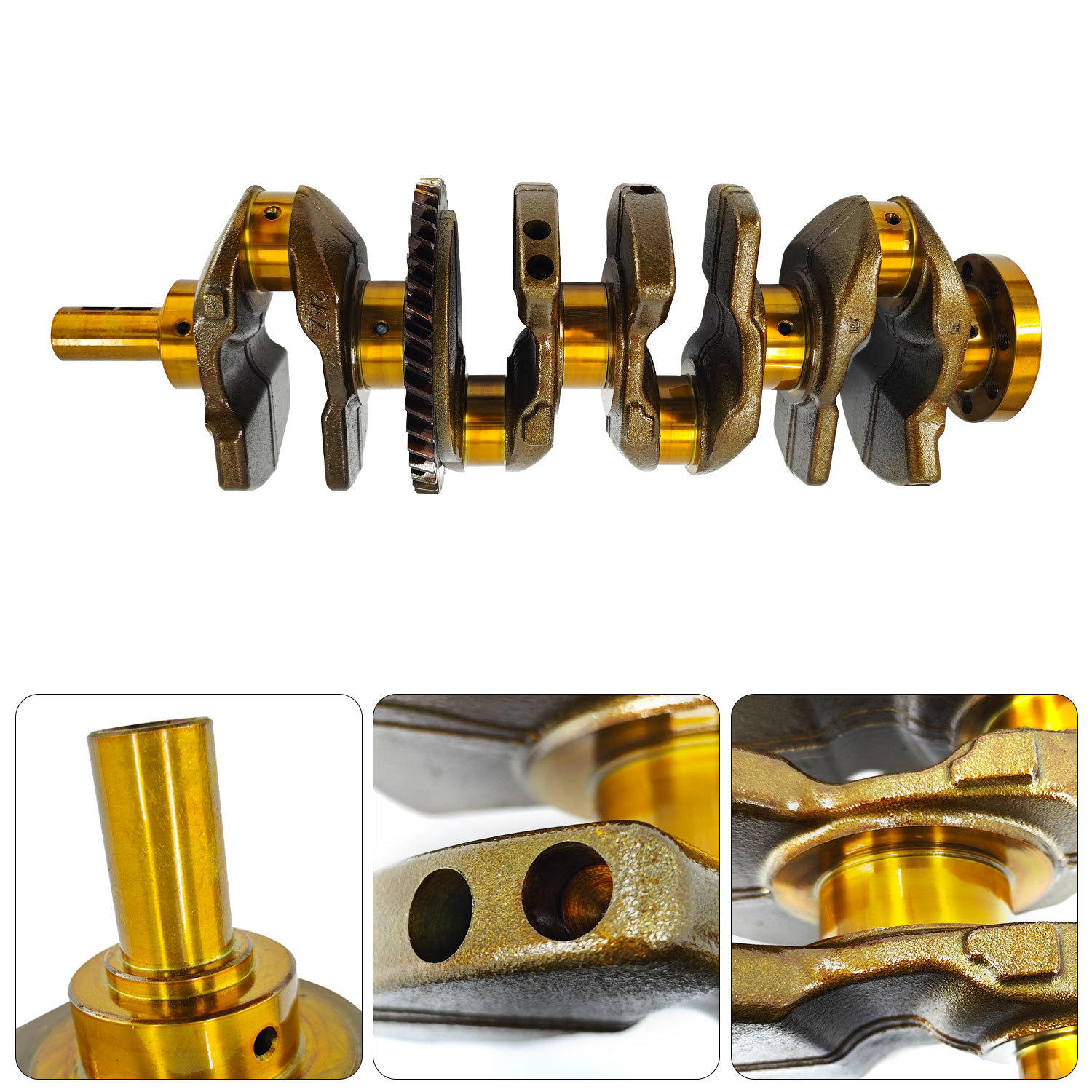 2AZFE Engine Rebuild Kit Crankshaft Rods Bearings Pistons Ring Timing Chain Head Gasket Replacement for Toyota Camry Highlander RAV4 Solara Corolla Matrix Replacement for Scion tC xB 2.4L 13401-28030