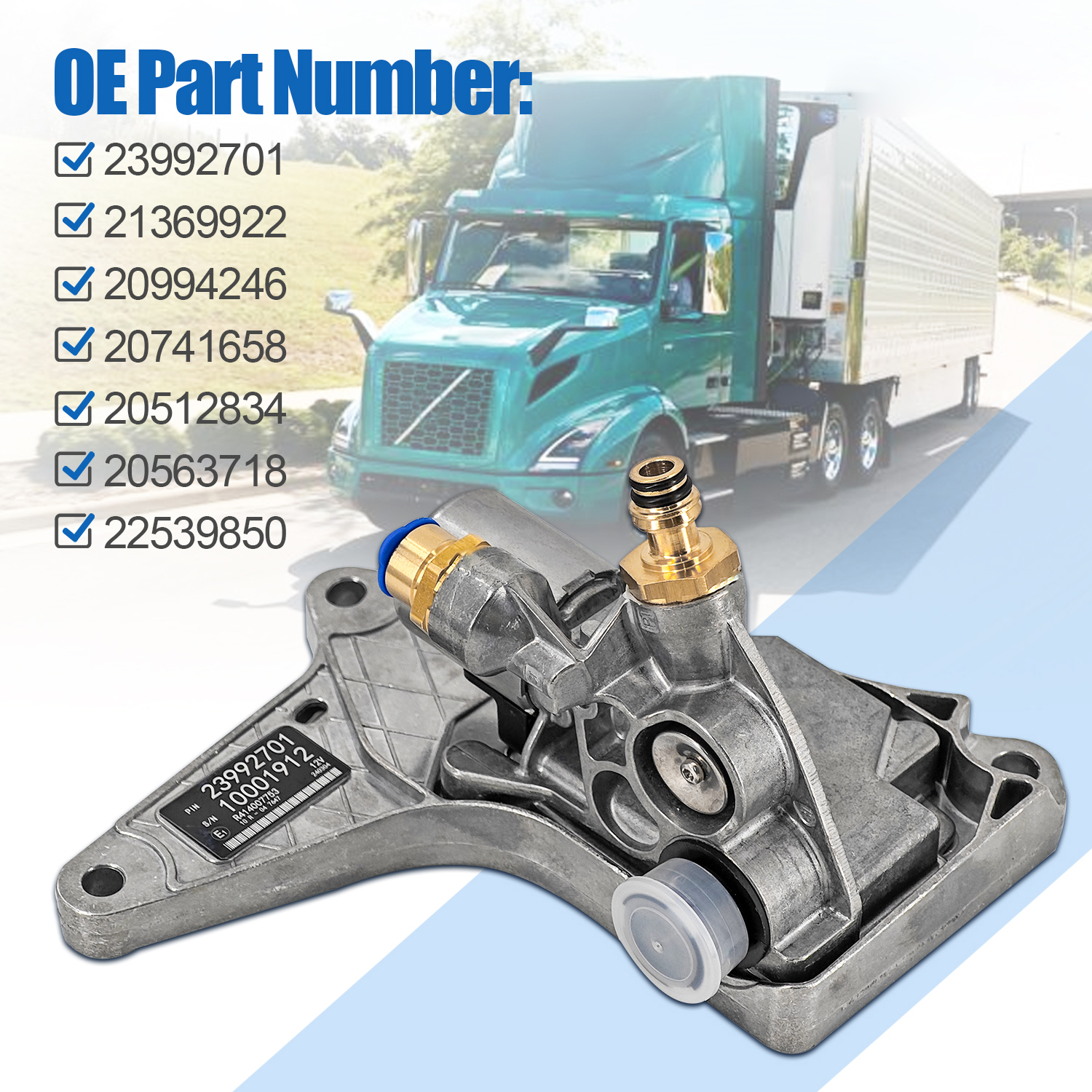 21369922 Engine Brake Air Valve 12VDC Fits for Mack Volvo D12 Trucks