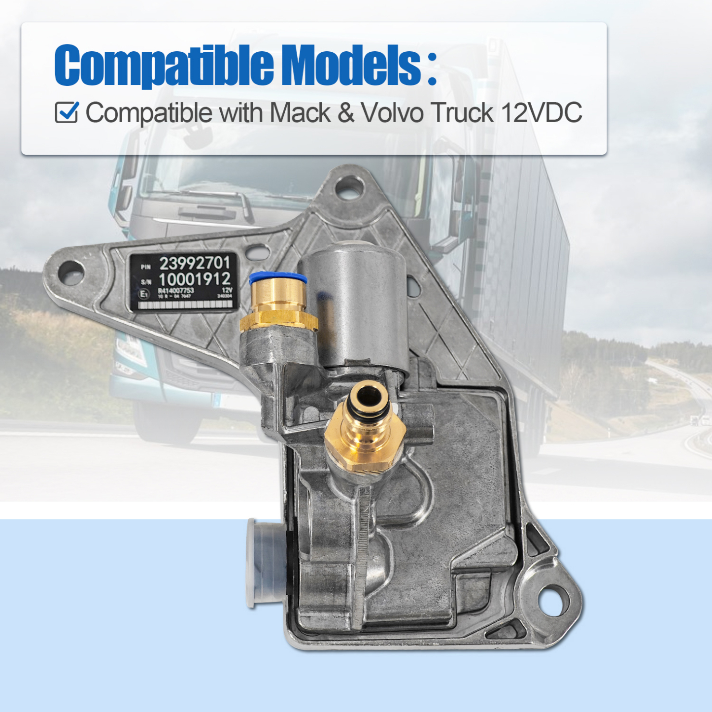 21369922 Engine Brake Air Valve 12VDC Fits for Mack Volvo D12 Trucks