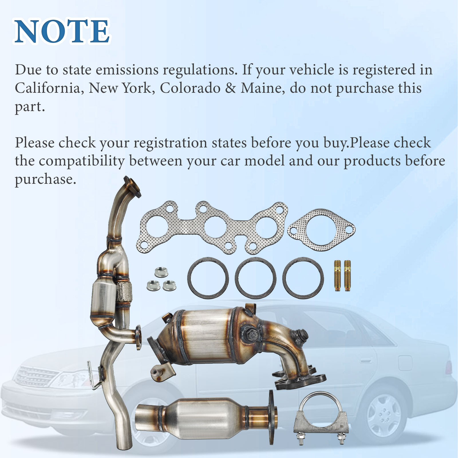 Catalytic Converter Compatible with LEXUS ES300 1998 3.0L