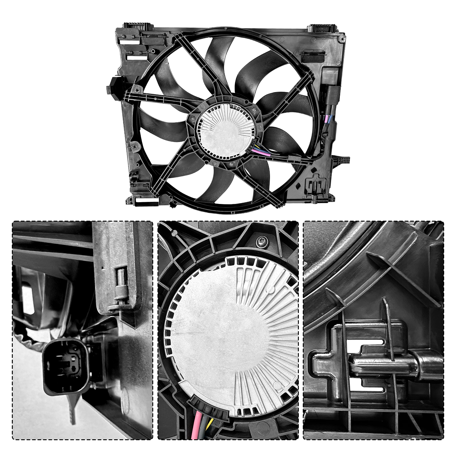 Cooling Fan Assembly for 2015-2020 BMW F80 F82 F83 M2 M3 M4 850W