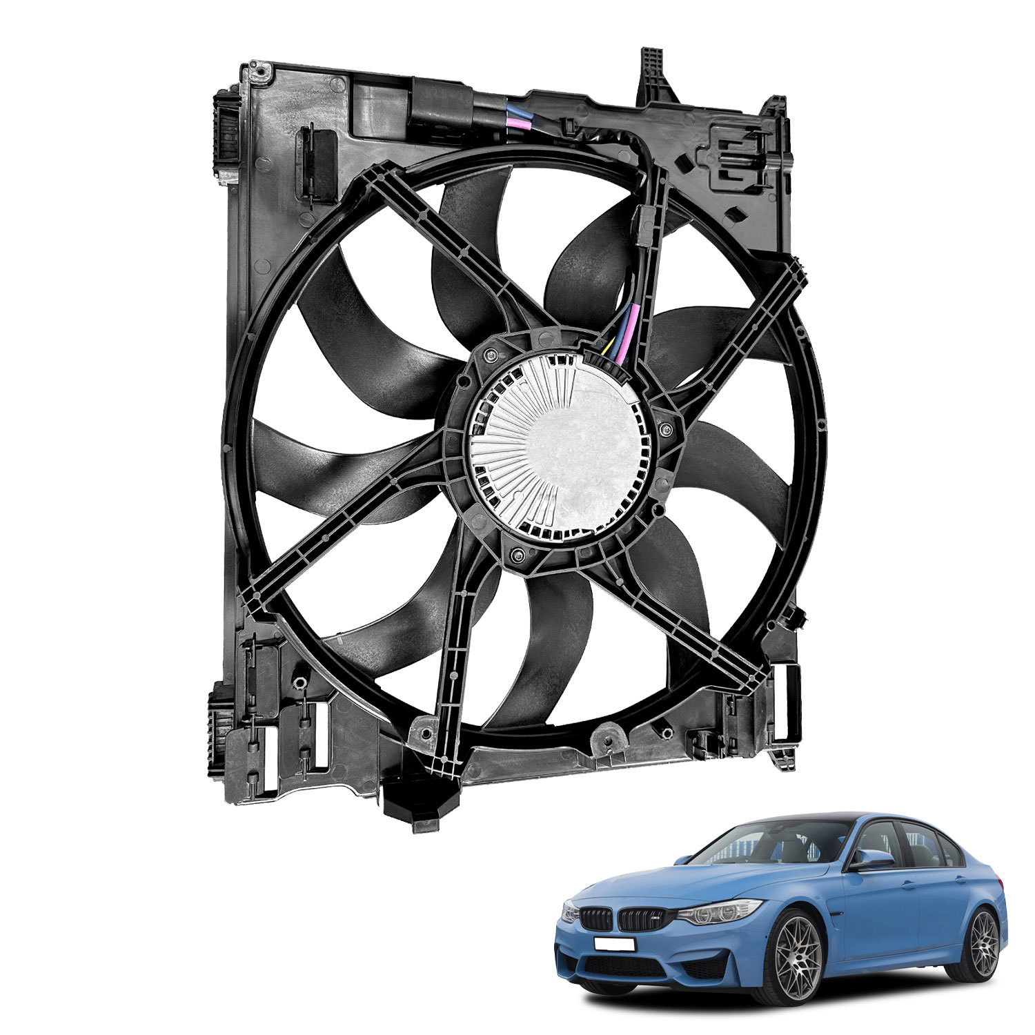 Cooling Fan Assembly for 2015-2020 BMW F80 F82 F83 M2 M3 M4 850W