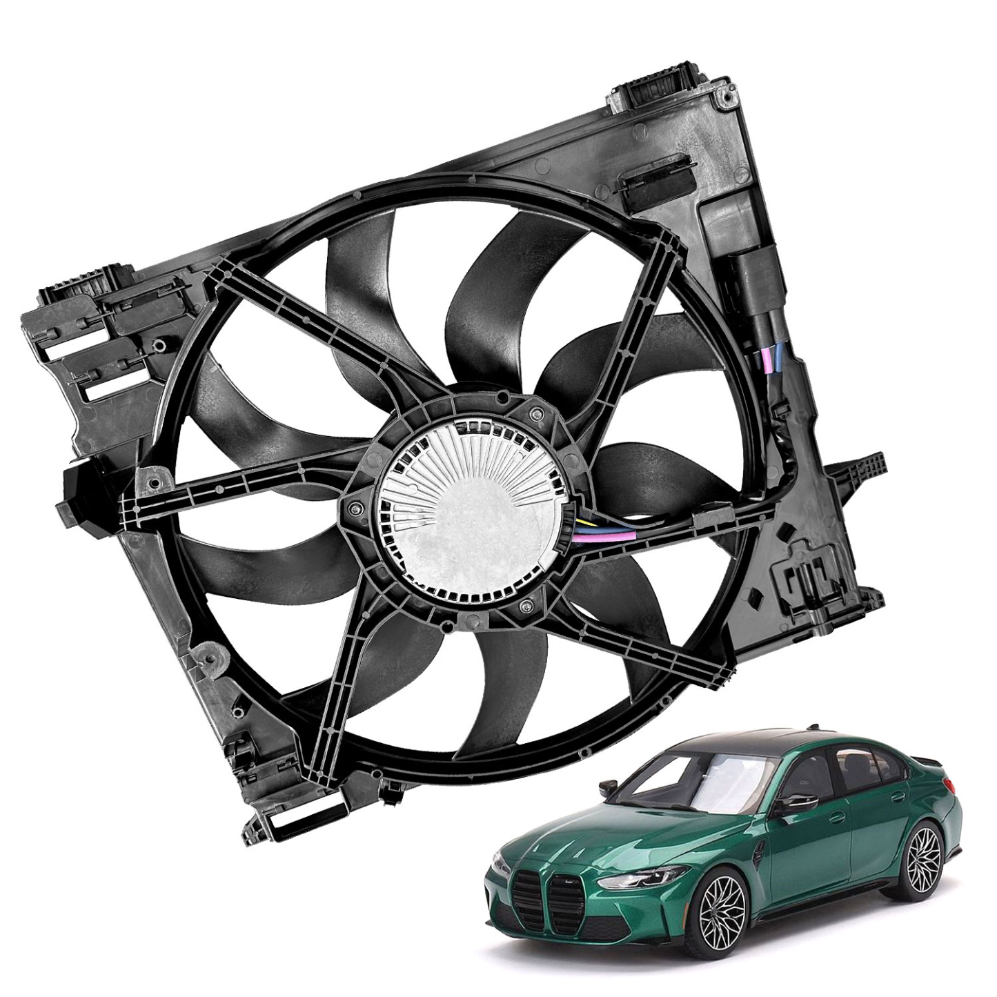 Cooling Fan Assembly for 2015-2020 BMW F80 F82 F83 M2 M3 M4 850W