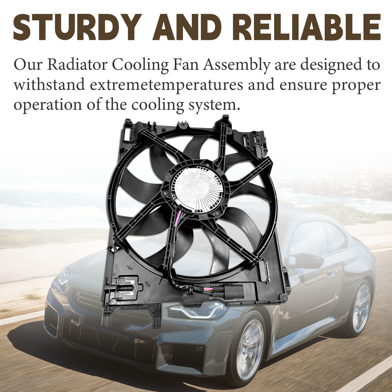 Cooling Fan Assembly for 2015-2020 BMW F80 F82 F83 M2 M3 M4 850W