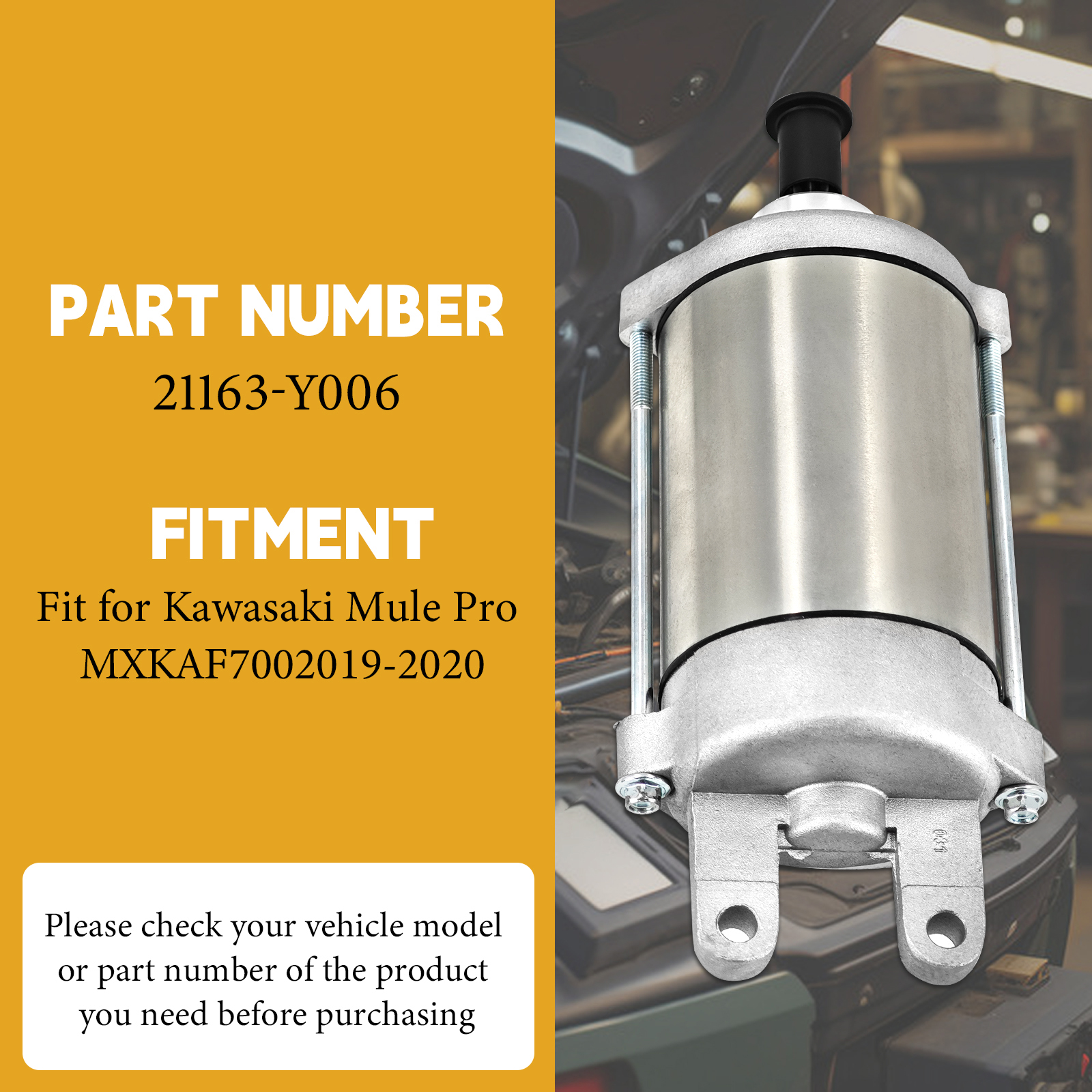 Starter Motor fit for Kawasaki Mule Pro MX KAF700 2019-2023