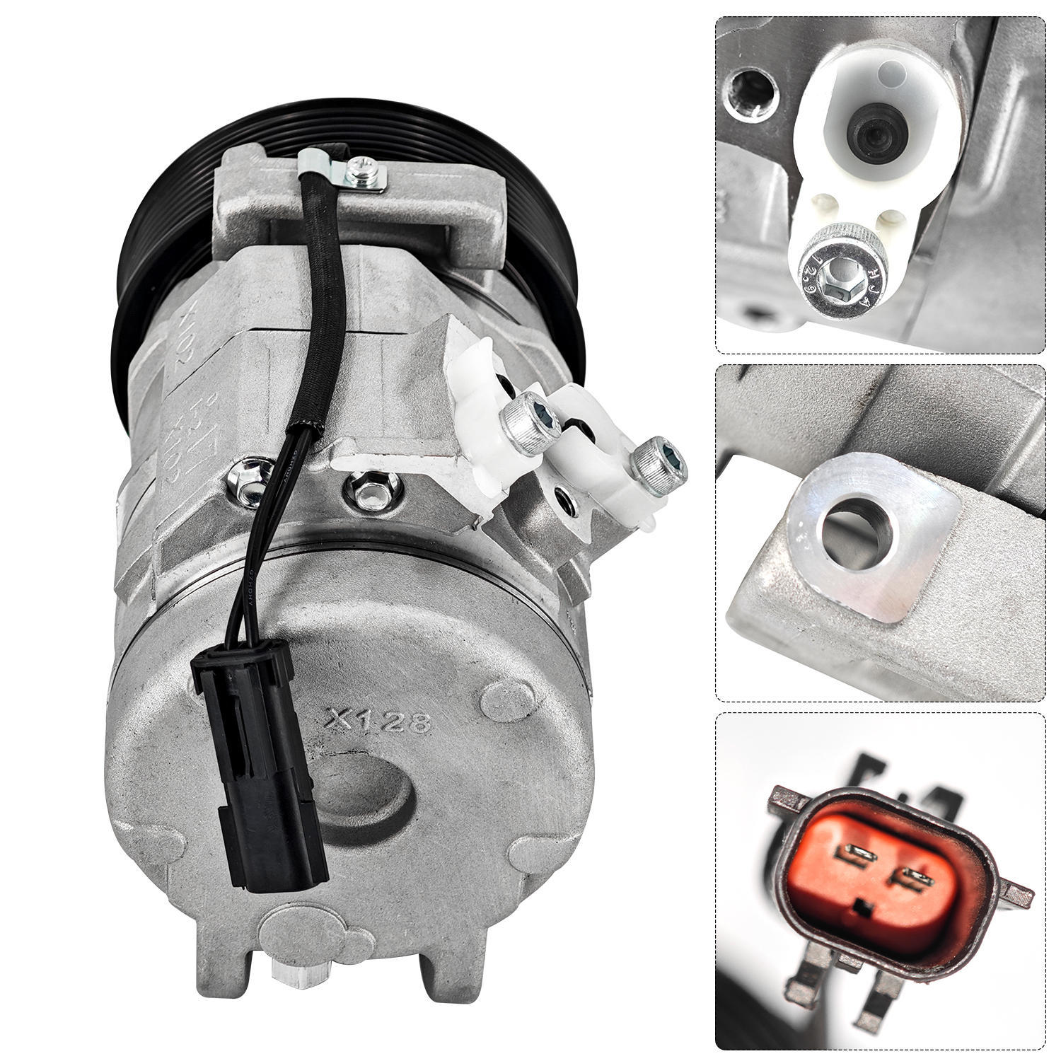 AC Compressor w/Clutch 8 Grooves Compatible with Dodge Ram 2500 3500 4500 5500 2010-2015 L6 6.7L Diesel 