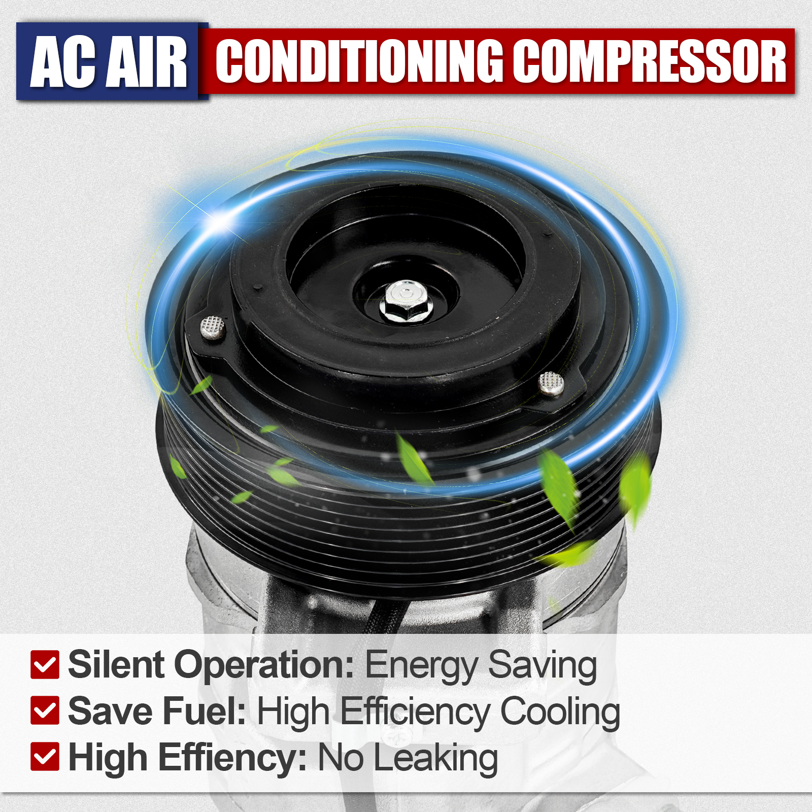 AC Compressor w/Clutch 8 Grooves Compatible with Dodge Ram 2500 3500 4500 5500 2010-2015 L6 6.7L Diesel 