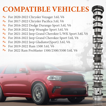 Right Side Intake Camshaft for Jeep Grand Cherokee/Dodge Durango/Chrysler Pacifica/Voyager/Ram ProMaster 1500/2500/3500 