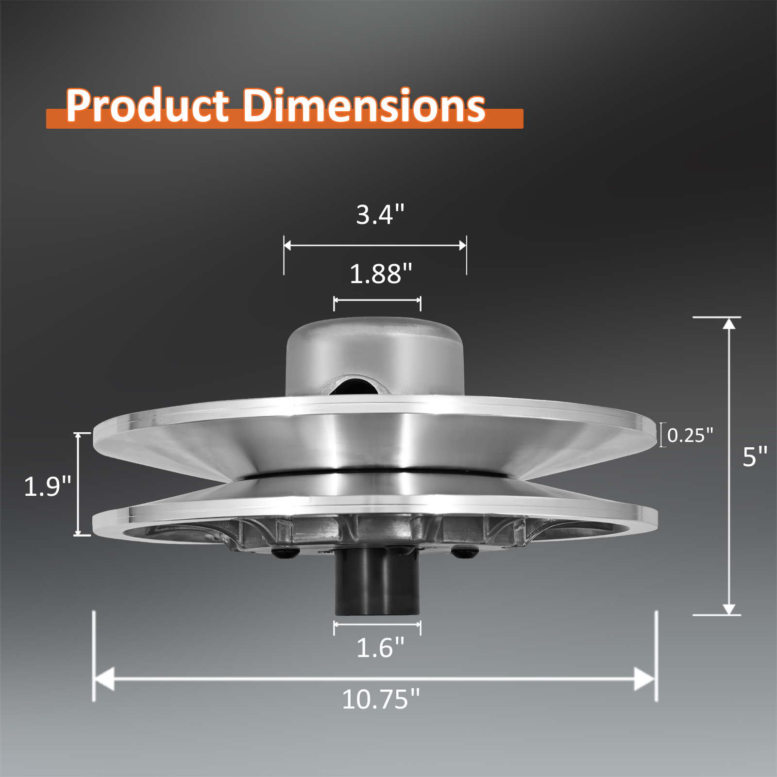 Can-Am Secondary Driven Clutch fit for HD8 2016-2020, HD10 2016-2019, Max HD10 2017-2019, Max HD8 2016-2020
