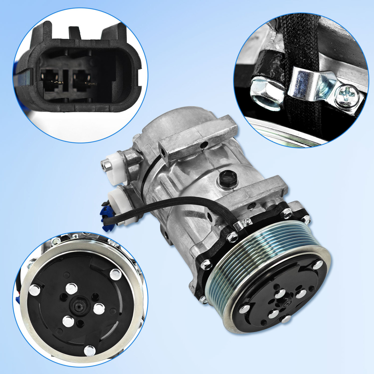 Air Conditioner Compressor Fit for 2014-2019 International Durastar 4300 4400 4300LP MV607