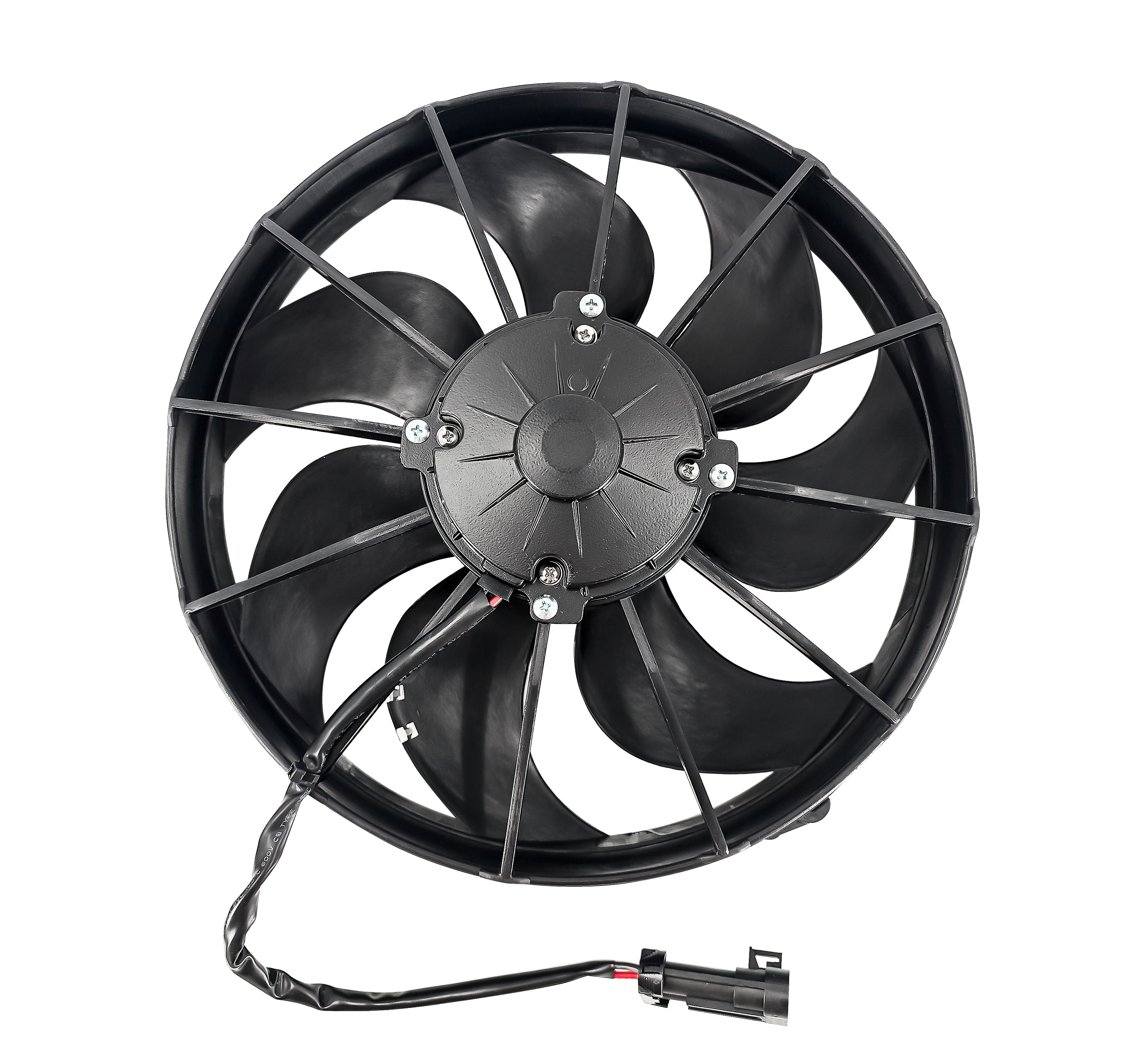12" Puller Fan - High Output Puller Fan 1800 RPM 12 Volts 66 Amp 7 Curved Blade 1870 CFM Compatible with Motorcycle, ATV and Oil Cooler