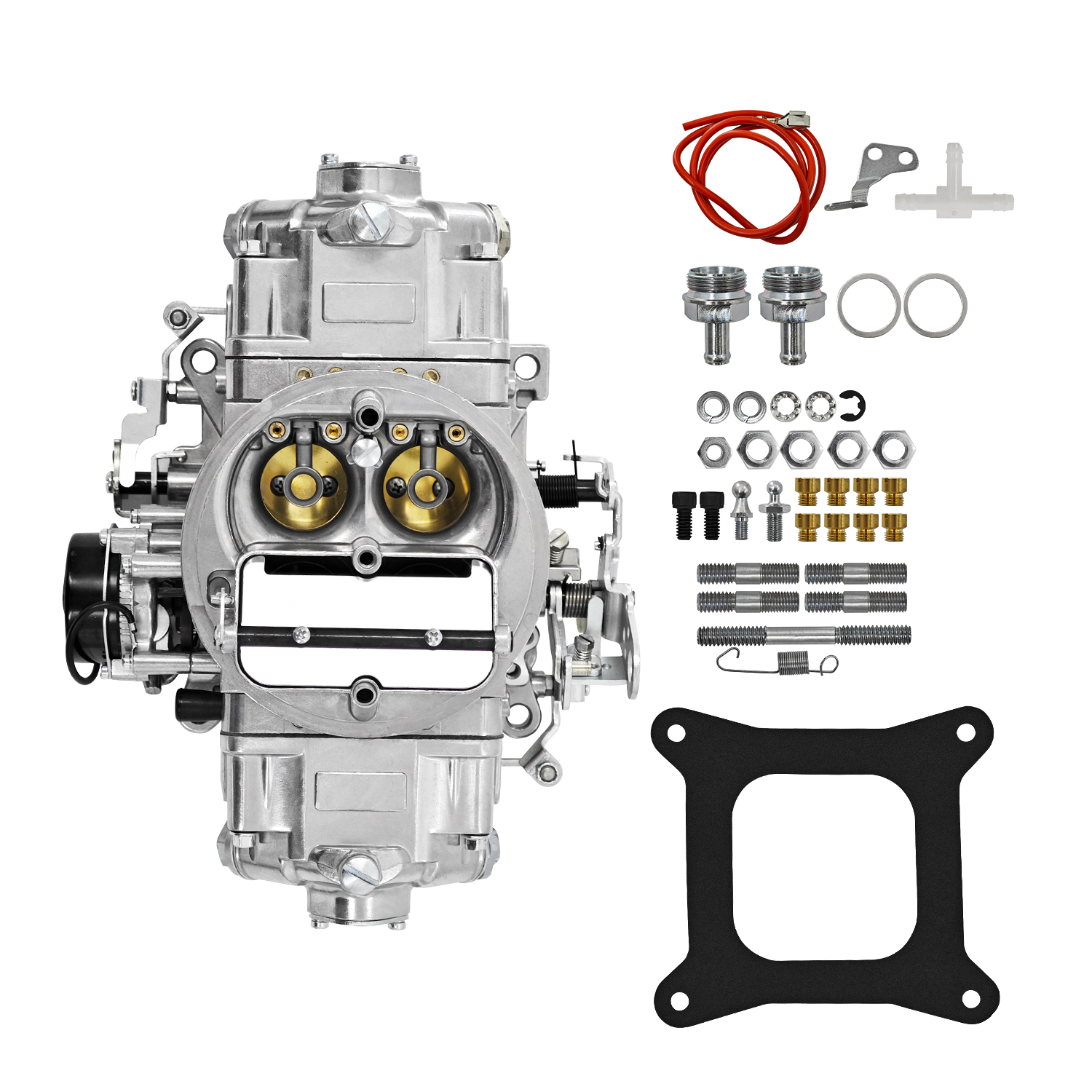 BR-67255 Carburetor Fit for Holley Quick Fuel Brawler Diecast Carburetors with Mechanical Secondaries Electric Choke, 4150 Model 650 CFM 4 Barrel Carburetor 