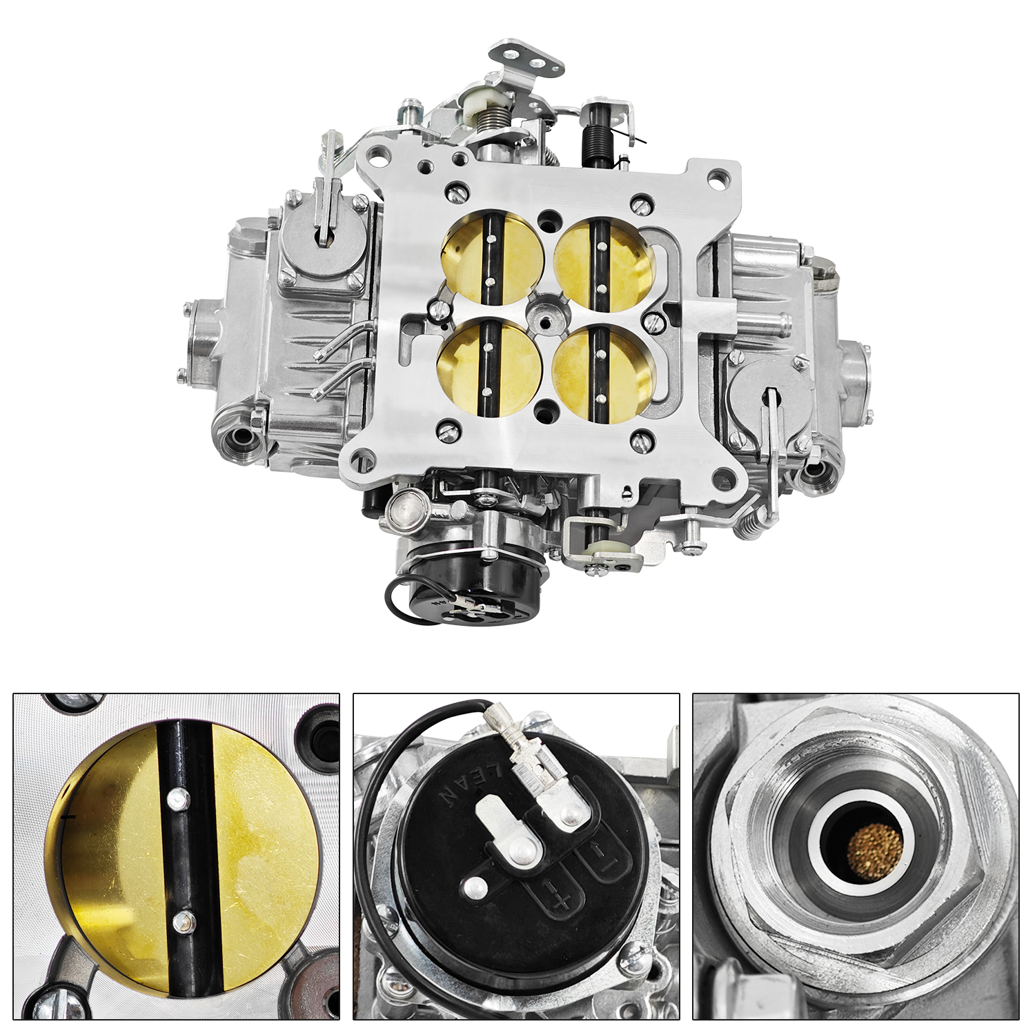 BR-67255 Carburetor Fit for Holley Quick Fuel Brawler Diecast Carburetors with Mechanical Secondaries Electric Choke, 4150 Model 650 CFM 4 Barrel Carburetor 