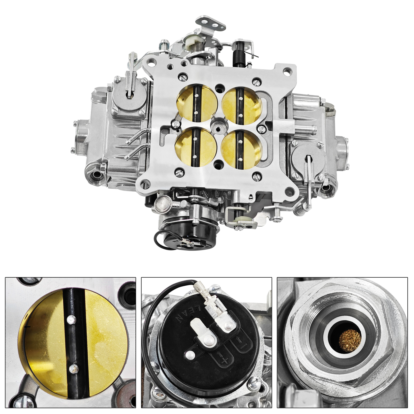 BR-67255 Carburetor Fit for Holley Quick Fuel Brawler Diecast Carburetors with Mechanical Secondaries Electric Choke, 4150 Model 650 CFM 4 Barrel Carburetor 