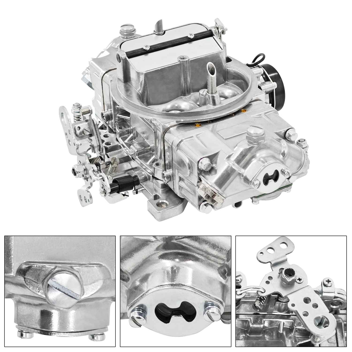 BR-67255 Carburetor Fit for Holley Quick Fuel Brawler Diecast Carburetors with Mechanical Secondaries Electric Choke, 4150 Model 650 CFM 4 Barrel Carburetor 