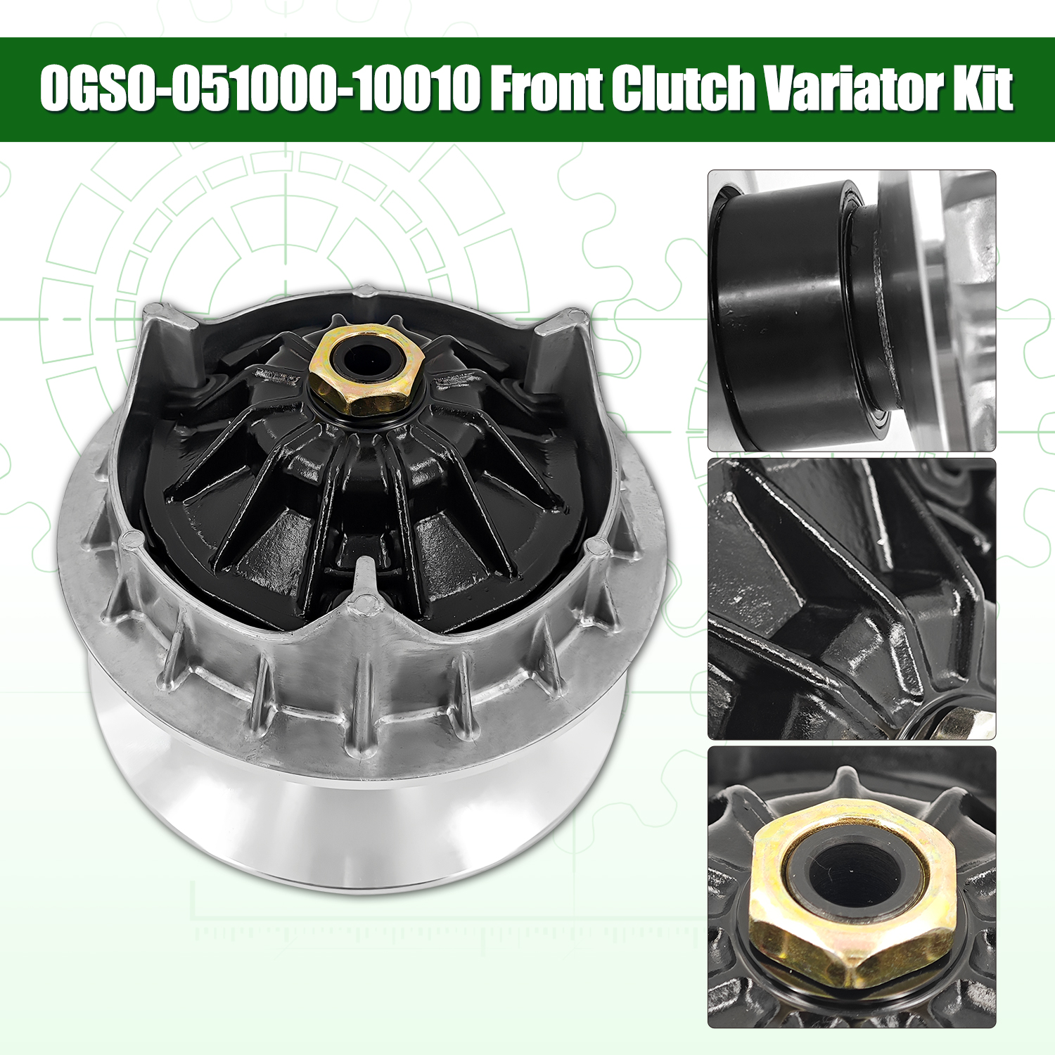 Front Clutch Variator Kit Compatible with 2018-2022 CFMoto CFORCE 600/Touring CF600AU-3S CF600AU-3L CF600AZ-3SA CF600AZ-3LA