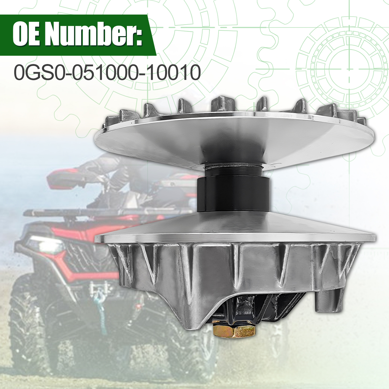 Front Clutch Variator Kit Compatible with 2018-2022 CFMoto CFORCE 600/Touring CF600AU-3S CF600AU-3L CF600AZ-3SA CF600AZ-3LA