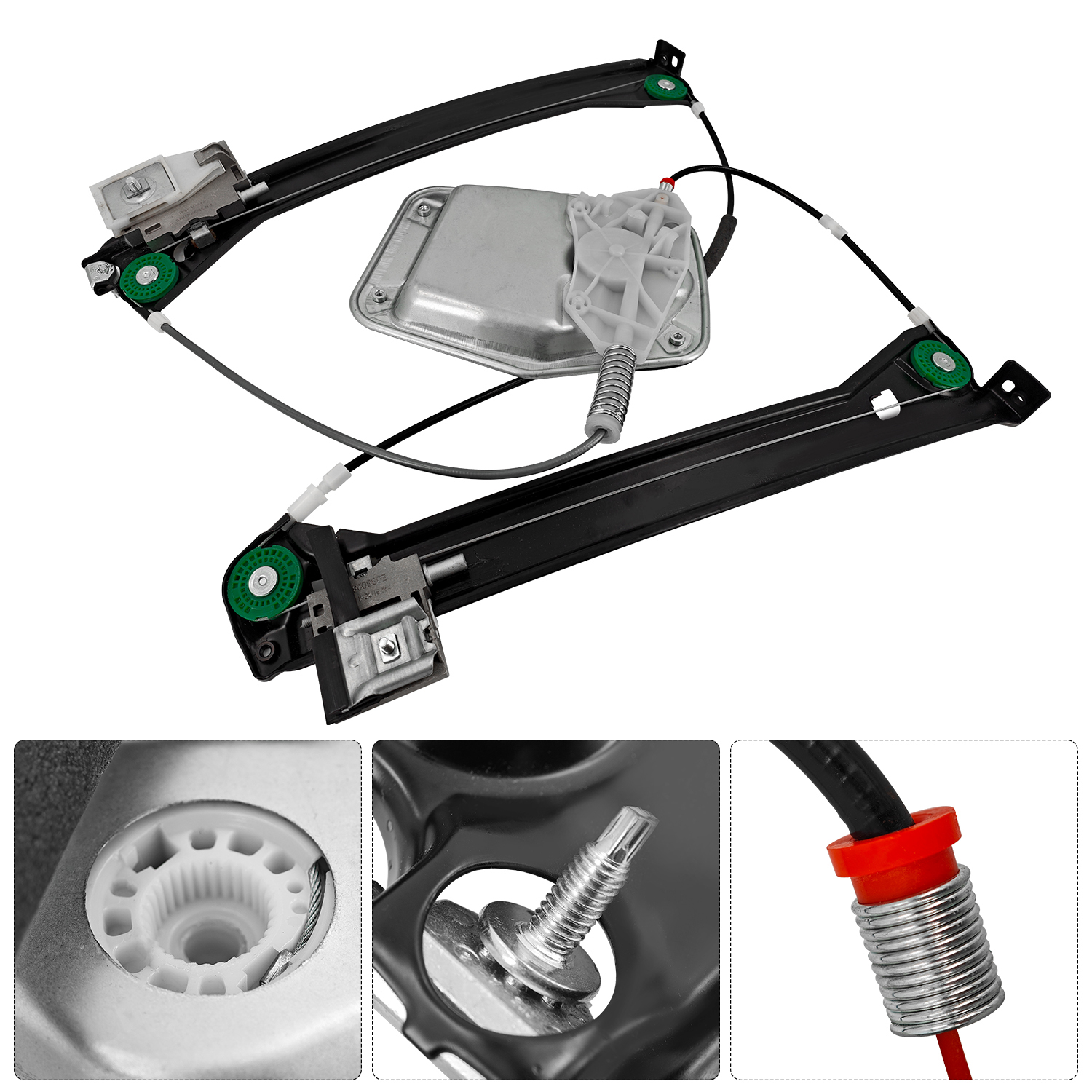 Front Left Driver Side Power Window Regulator for Volkswagen Eos Convertible 2008-2016