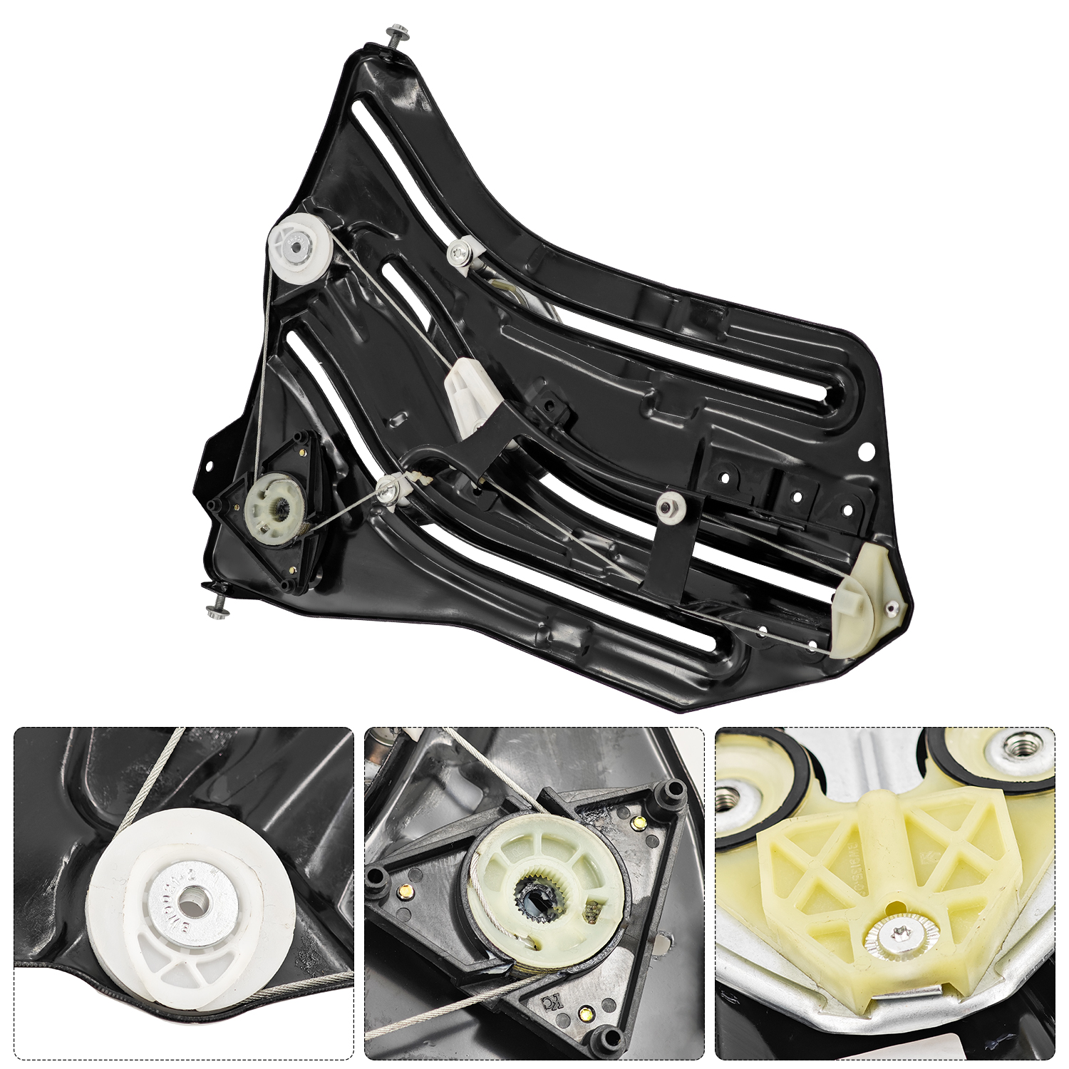 Driver Side Rear Window Regulator for Mini Cooper 1.6L Chassis R52 2005-2008 Chassis R57 2009-2015 