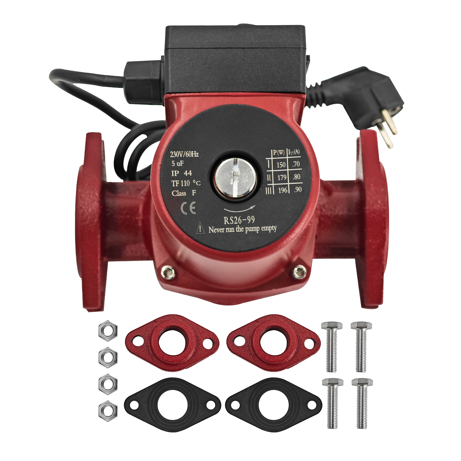 3-Speed Stainless Steel 230V 1/6Hp Circulator Pump fit for Grundfos