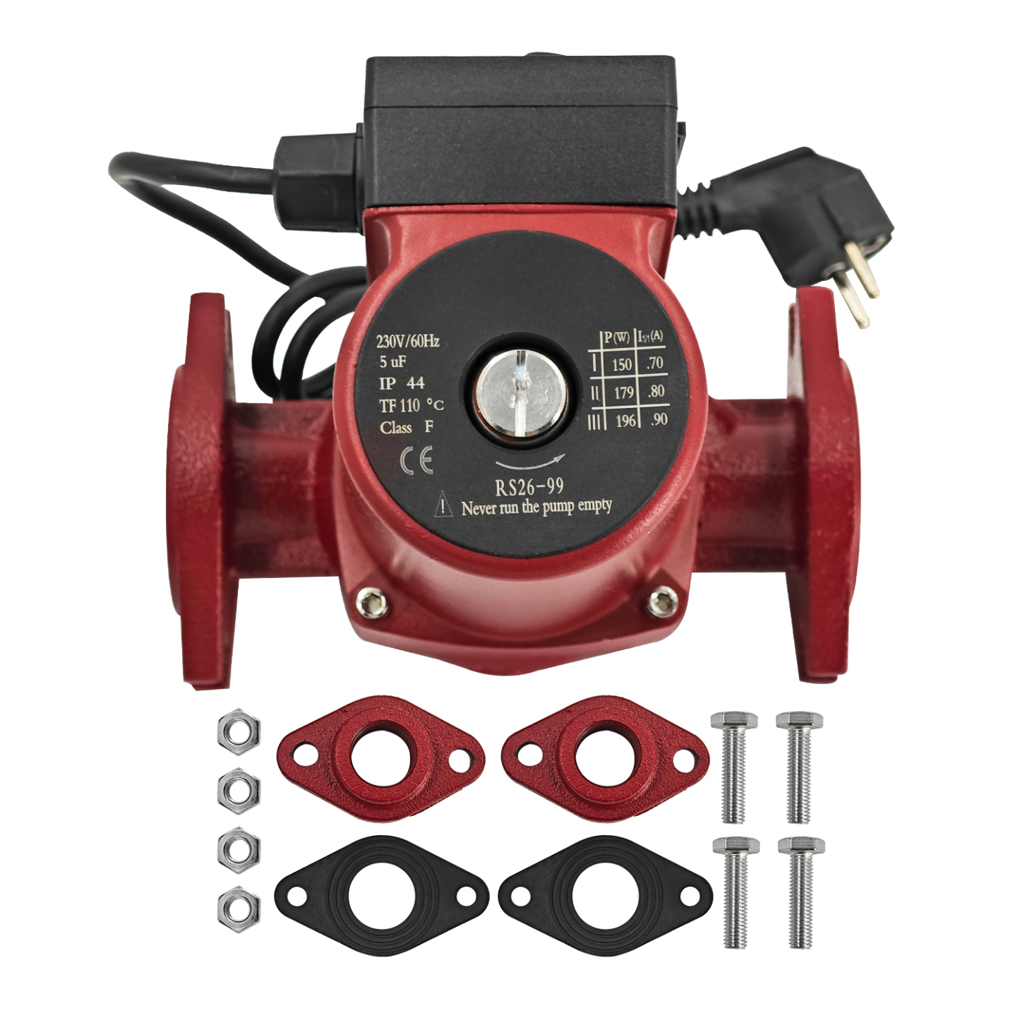 3-Speed Stainless Steel 230V 1/6Hp Circulator Pump fit for Grundfos