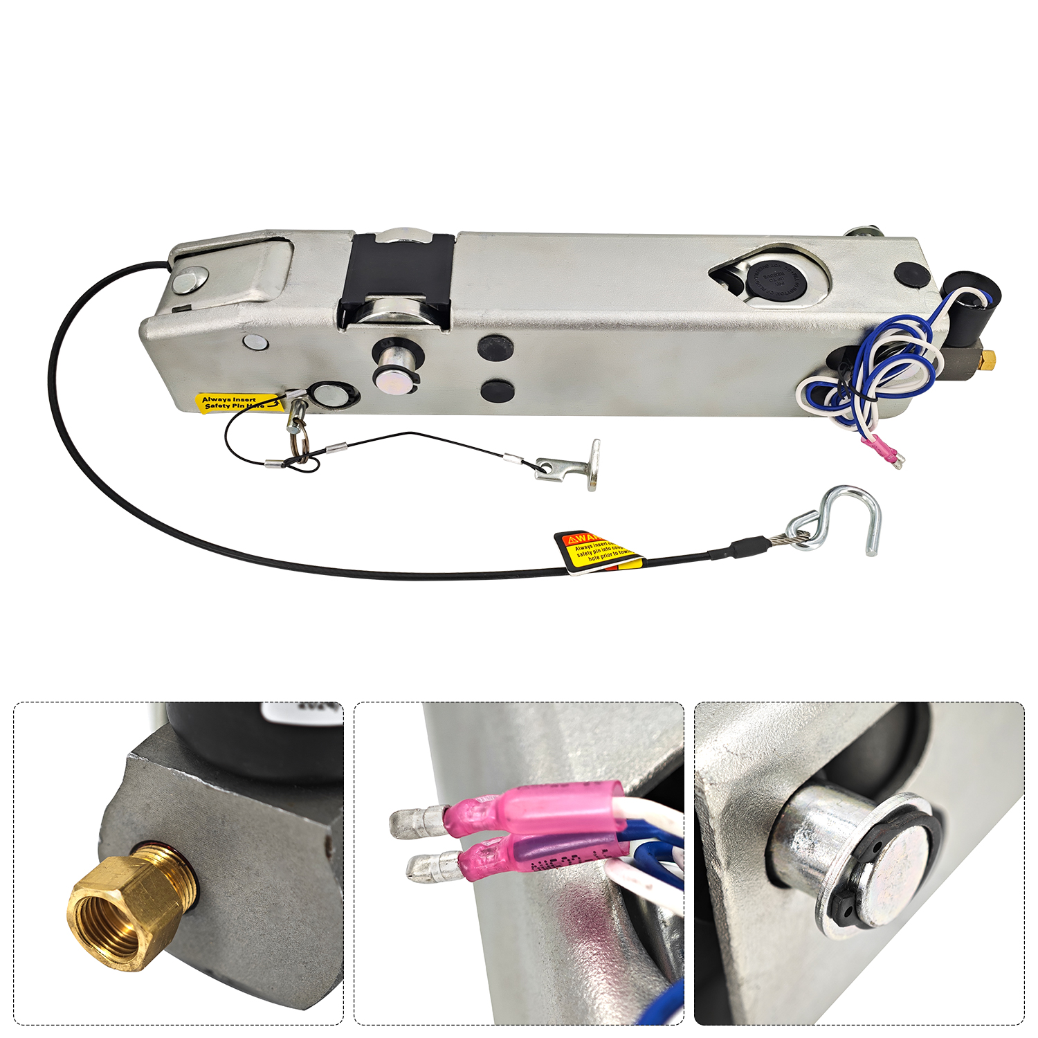 A-60 34044 Hydraulic Surge Brake Actuator – Fits Tandem Axle Trailers, Disc Brakes, Inner Slide, 7500 lbs, 2" Ball Coupler