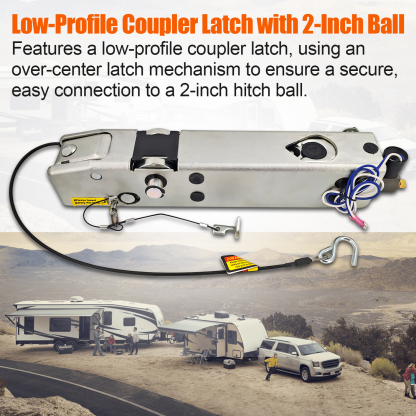 A-60 34044 Hydraulic Surge Brake Actuator – Fits Tandem Axle Trailers, Disc Brakes, Inner Slide, 7500 lbs, 2" Ball Coupler