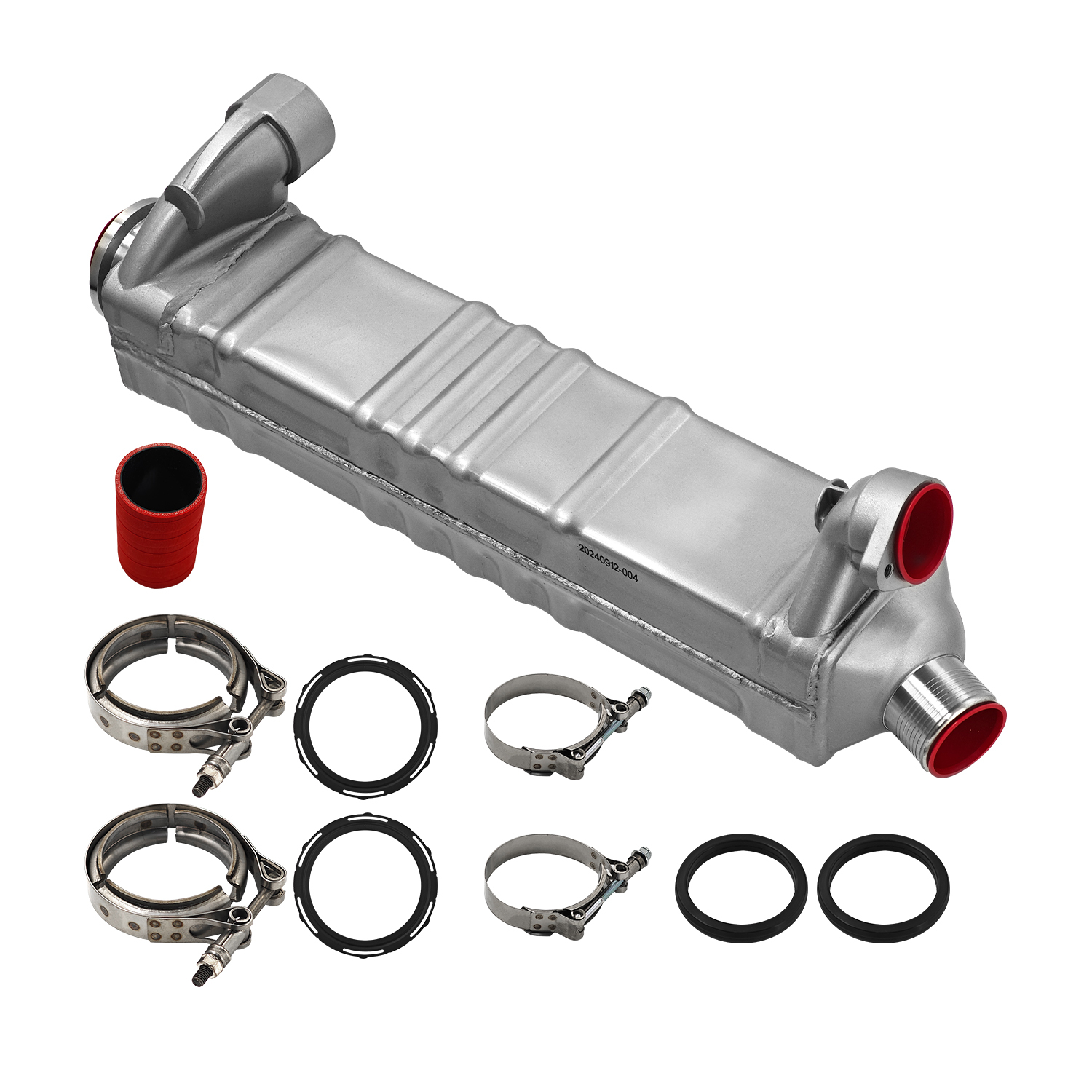 EGR Cooler with Hose & Clamps for 2008-2016 Mack MP8 D13 Engine 12.8L VAH VHD VNL VNM CXU; for 2008-2016 Volvo D13 Engine 12.8L