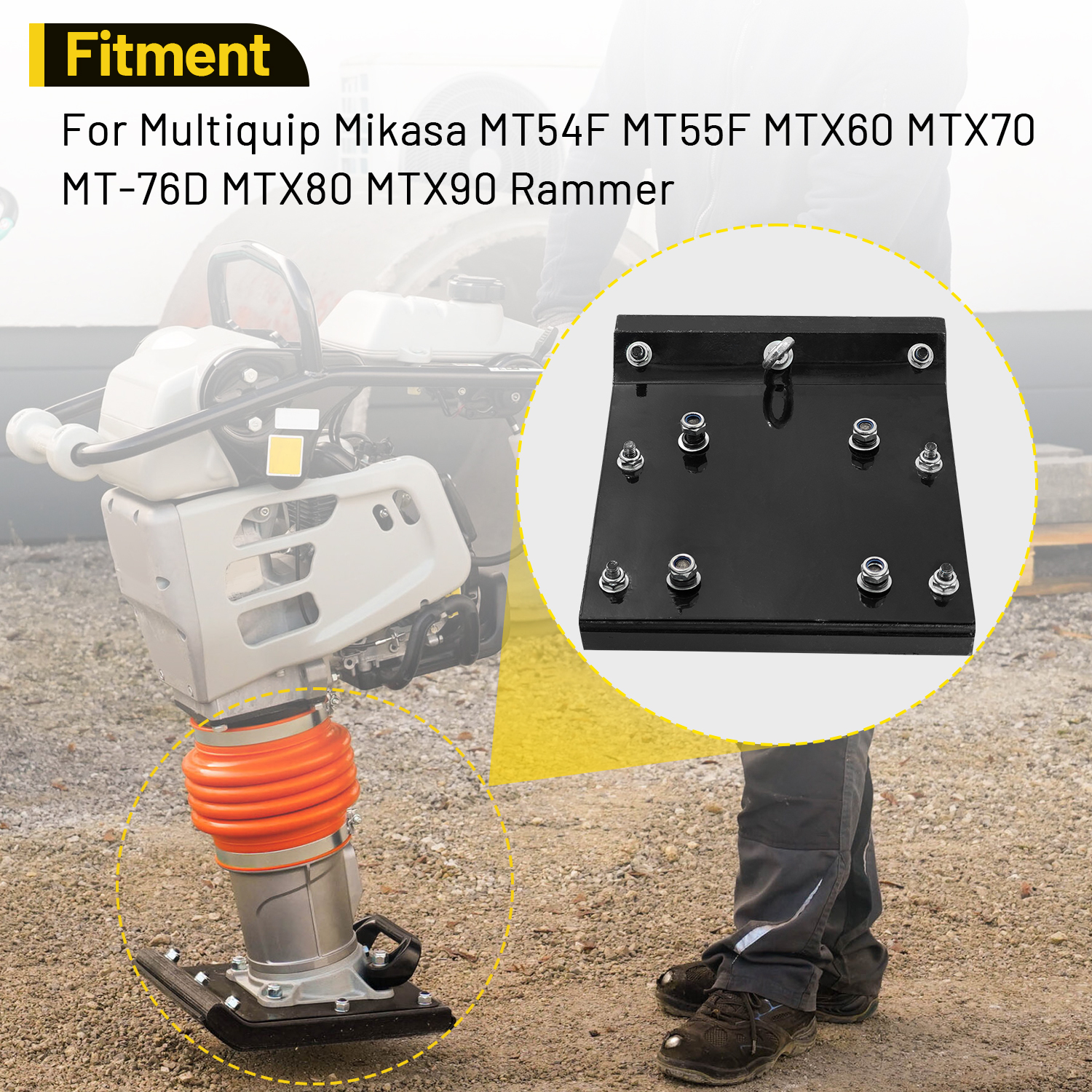 11" Wood Shoe Kit Fit for Multiquip Mikasa MTX70 MTX80 MTX90 Jumping Jack Rammer