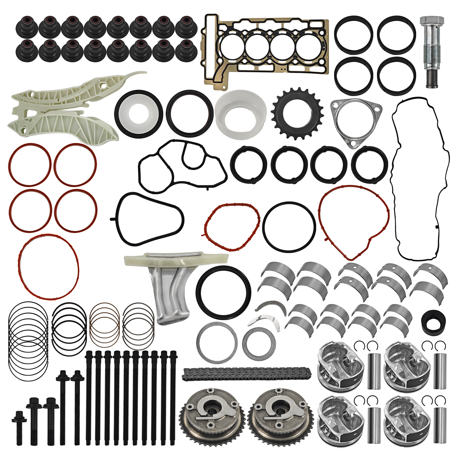 N12 N16 1.6T Engine Overhaul Rebuild Kit w/ Timing Kit For Mini Cooper R55 R56 2007-2016