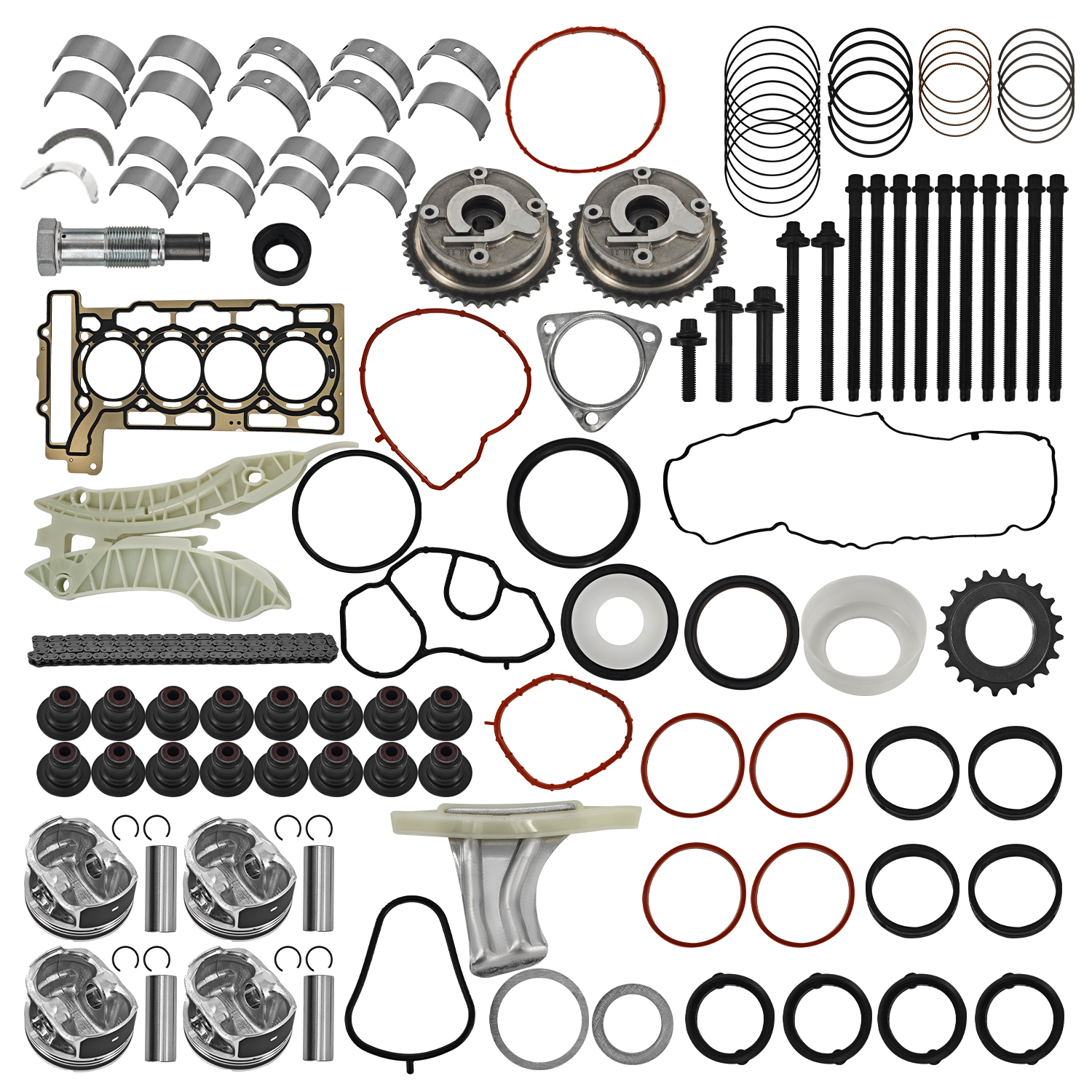 N12 N16 1.6T Engine Overhaul Rebuild Kit w/ Timing Kit For Mini Cooper R55 R56 2007-2016