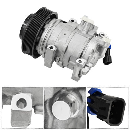 John Deere A/C Compressor Compatible with 318E, 319E, 320E, 320G, 323E, 324E, 324G, 325G, 326E, 328E, 330G, 331G, 332E, 332G, 333G Air Conditioning Compressor