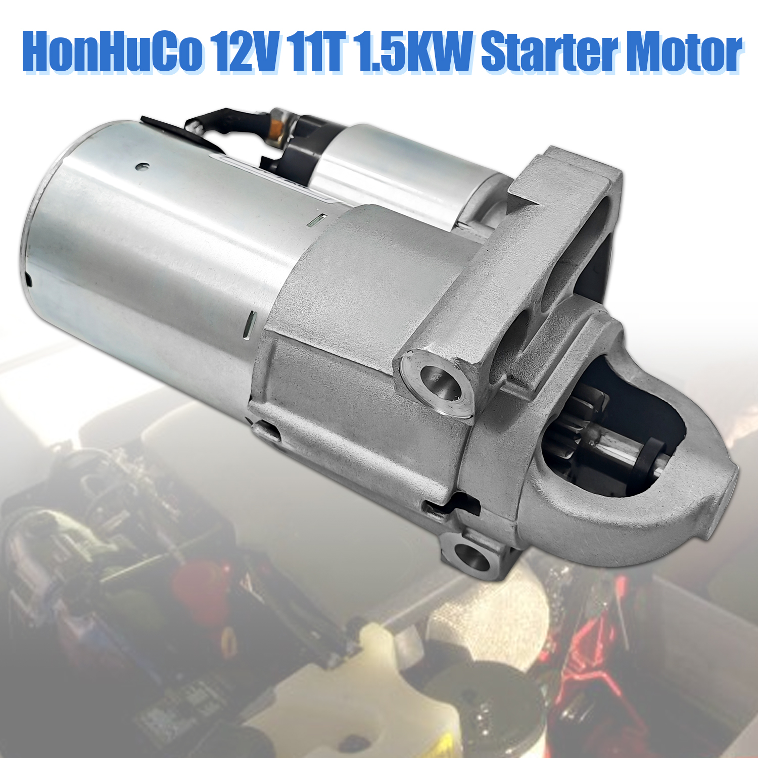 12v 1.5kw Starter Motor Assembly 11T Fit for Volvo Penta Engine V6-200 V6-240 V6-280 V8-300 V8-350 V8-380 V8-430 4.3L 6.2L