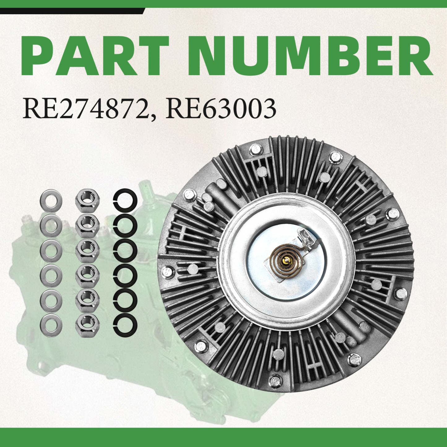  Fan Clutch Assembly Fits For John Deere 6076 6081 Engine 8100 8200 8300 8400